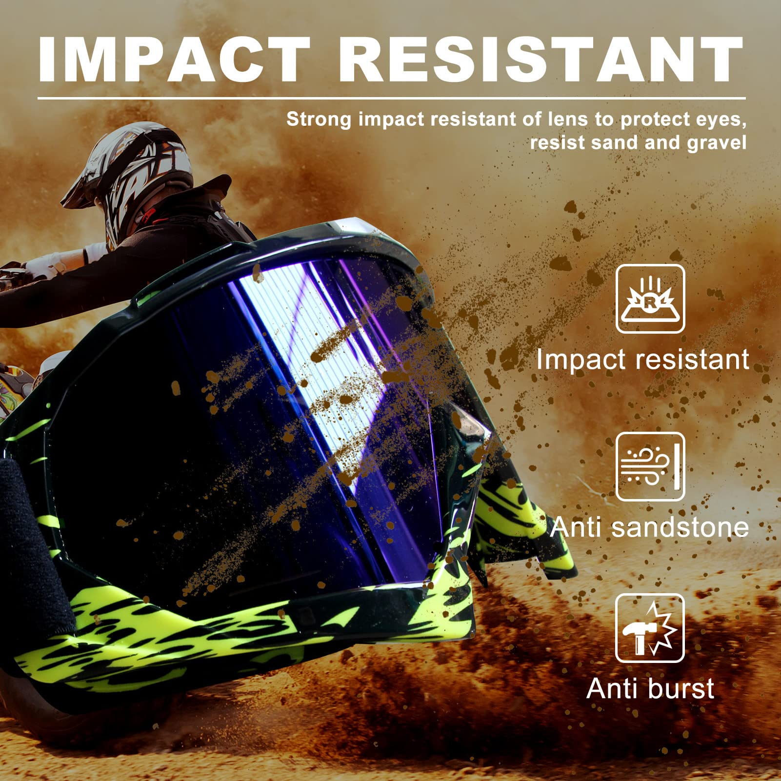 Dirt Bike Goggles Atv Motocross Goggles Motorcycle Goggles Mx Off Road Goggles For Men Women Adult Youth Riding Racing