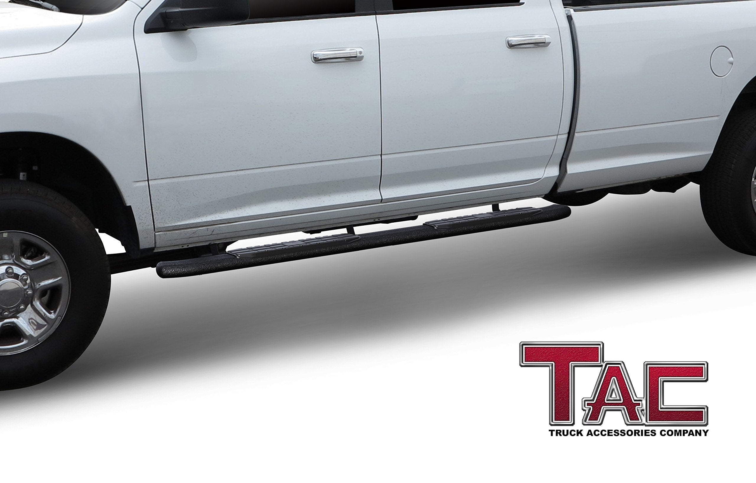 TAC Side Steps Fit 2009-2018 RAM 1500 Crew Cab | 2019-2023 RAM 1500 Classic Crew Cab | 2010-2024 RAM 2500/3500/4500/5500 Crew Ca