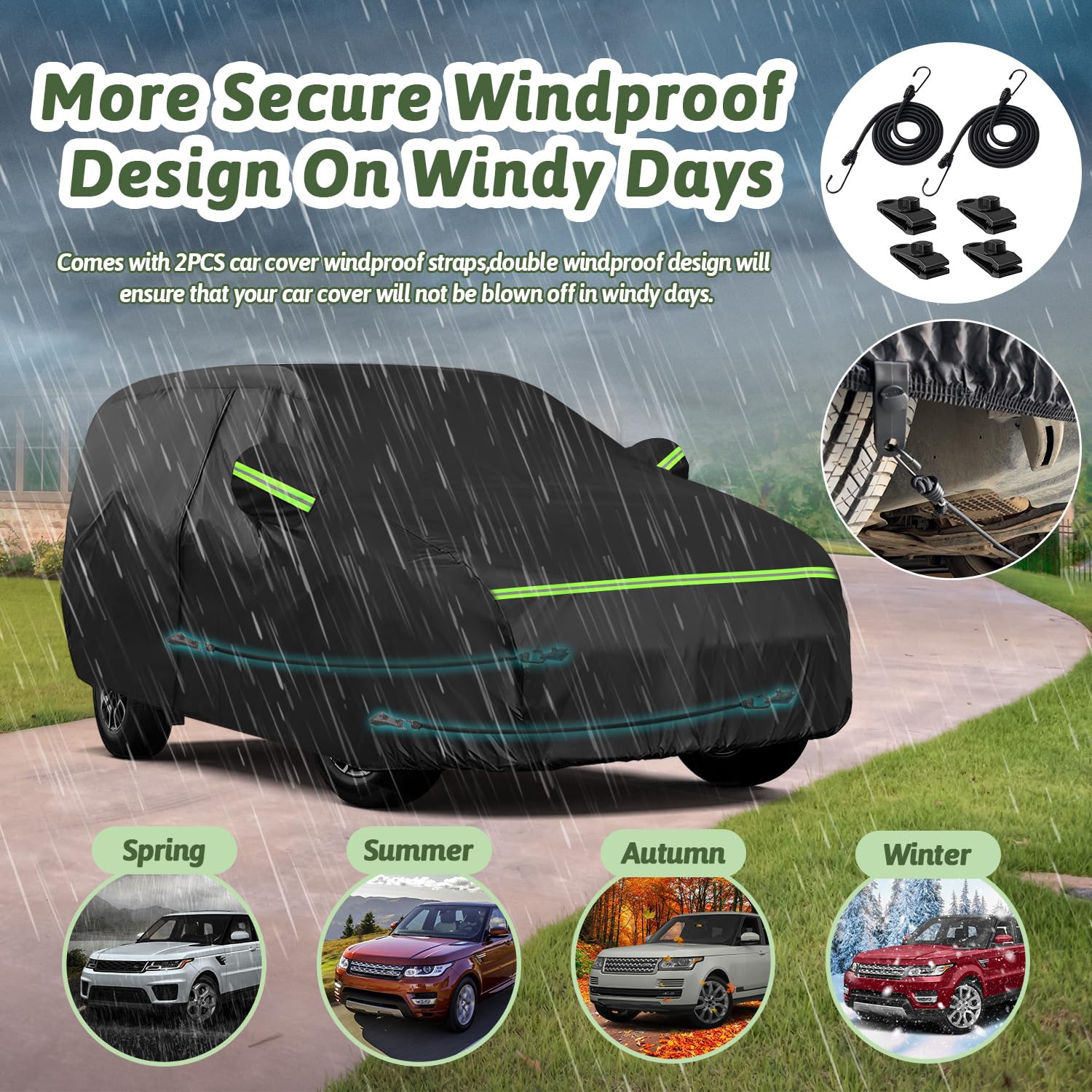 BETERNY Car Covers for 2013-2025 Land Rover Range Rover Sport, Waterproof All Weather Rain Sun UV Protection Heavy Duty Full Car