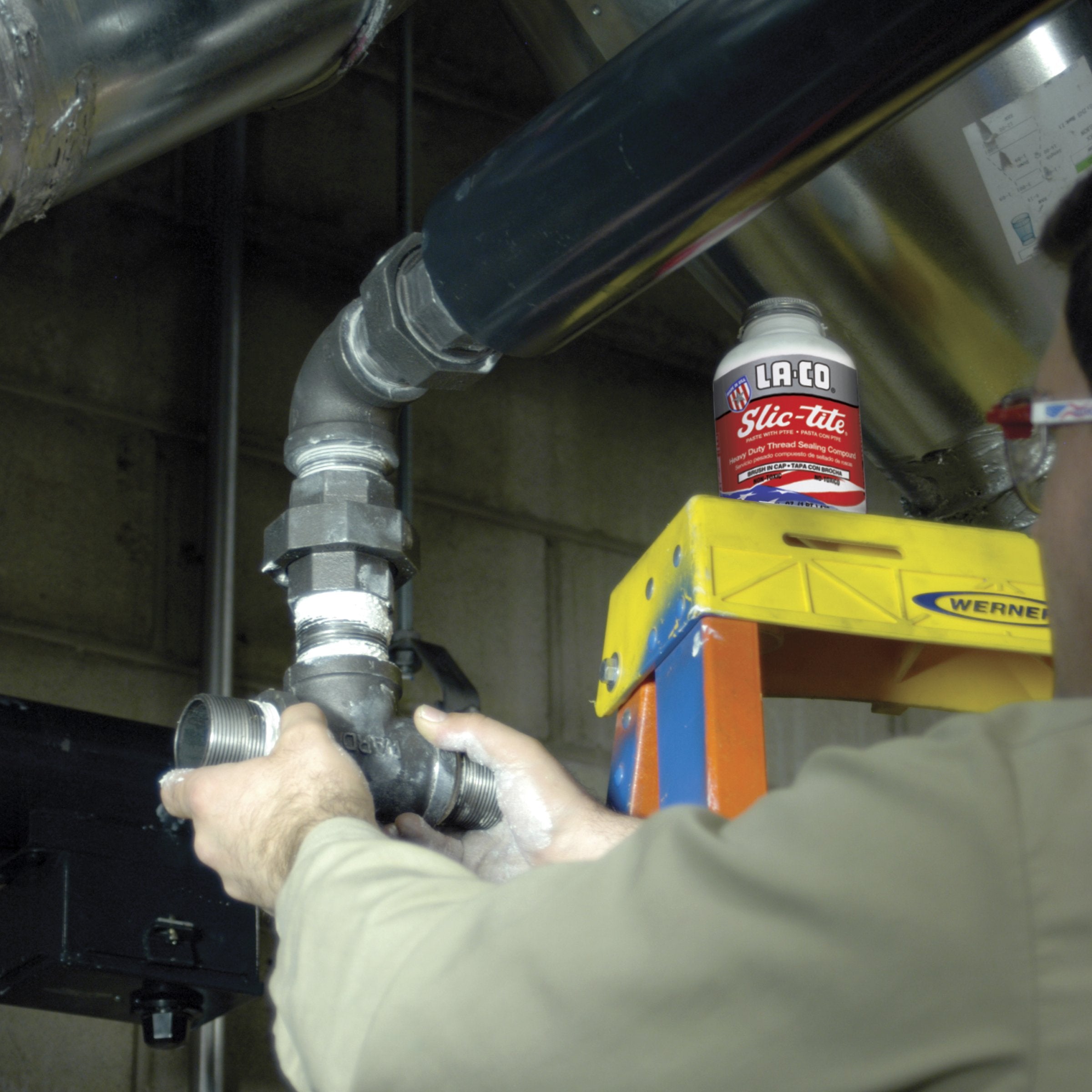 La-Co 42012 Slic-Tite Premium Thread Sealant Paste With Ptfe, -50 To 500 Degree F Temperature, 1 Pt Jar, Silver, 1 Pint