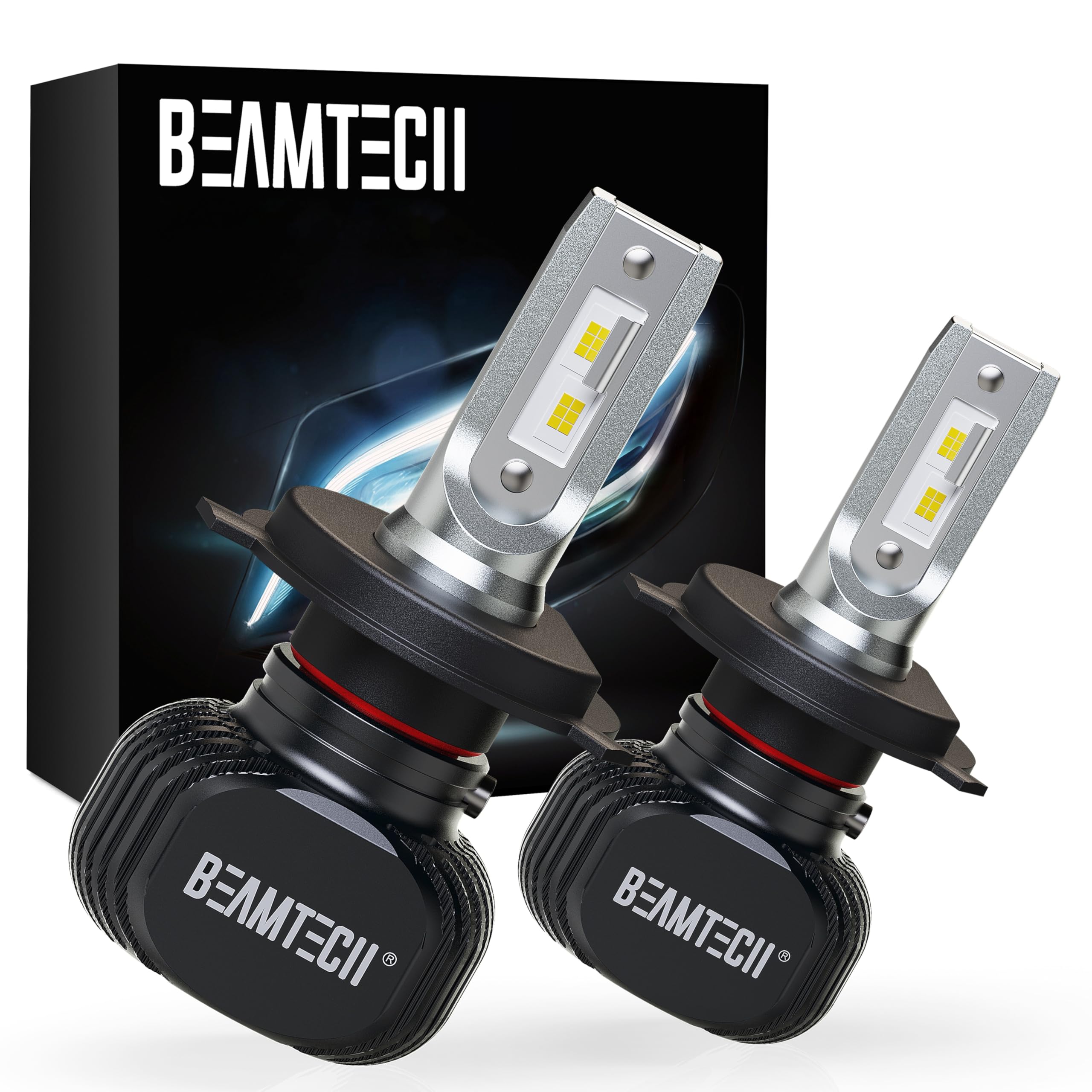 Beamtech H4 Bulbs, 900-3 S1 Series Fanless Fog Light, Pack Of 2