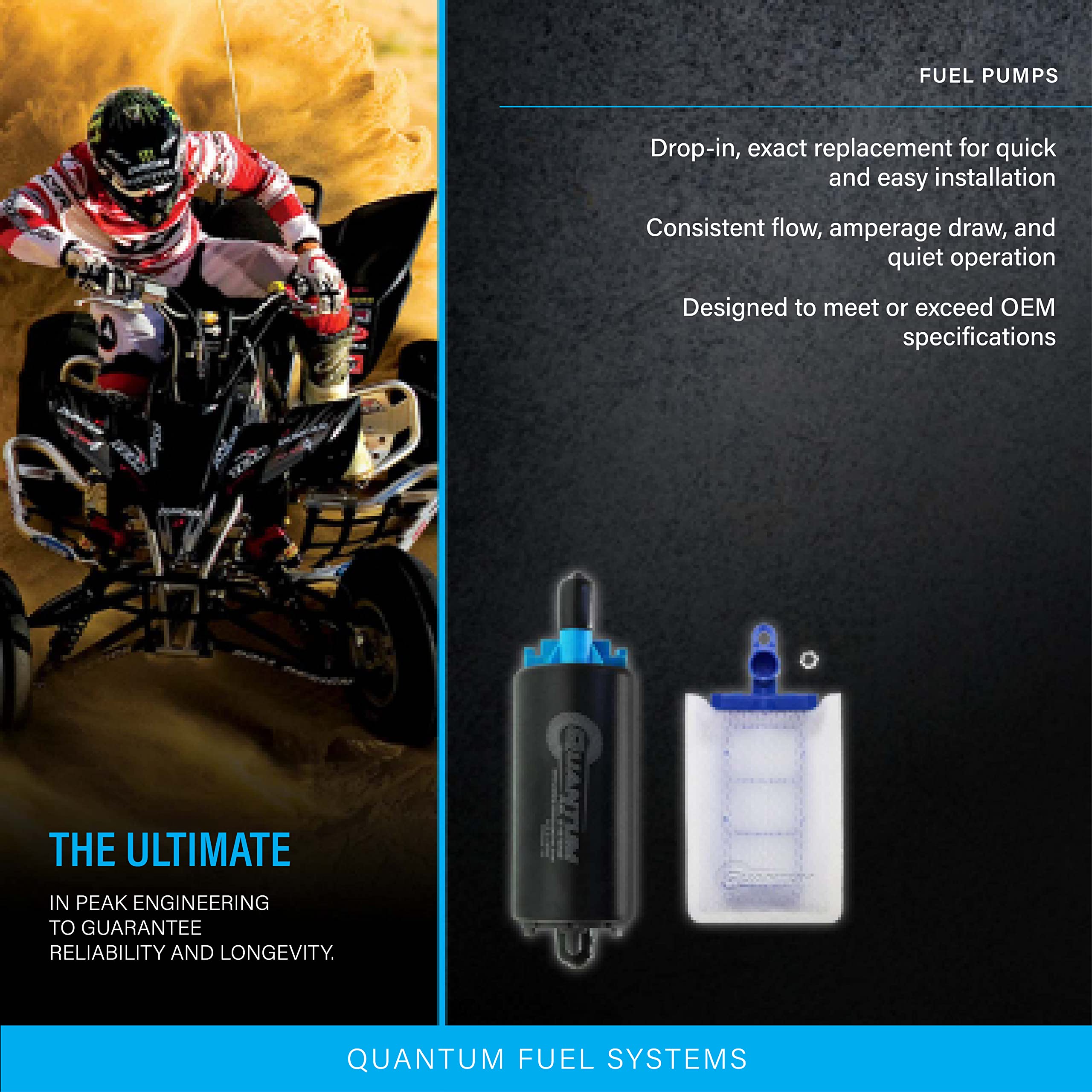 QFS OEM In-Tank Fuel Pump Replacement for Polaris Outlaw 110, Sportsman 110, RZR 170, 2015-2022, OEM 455411, 455041, 455157, 455