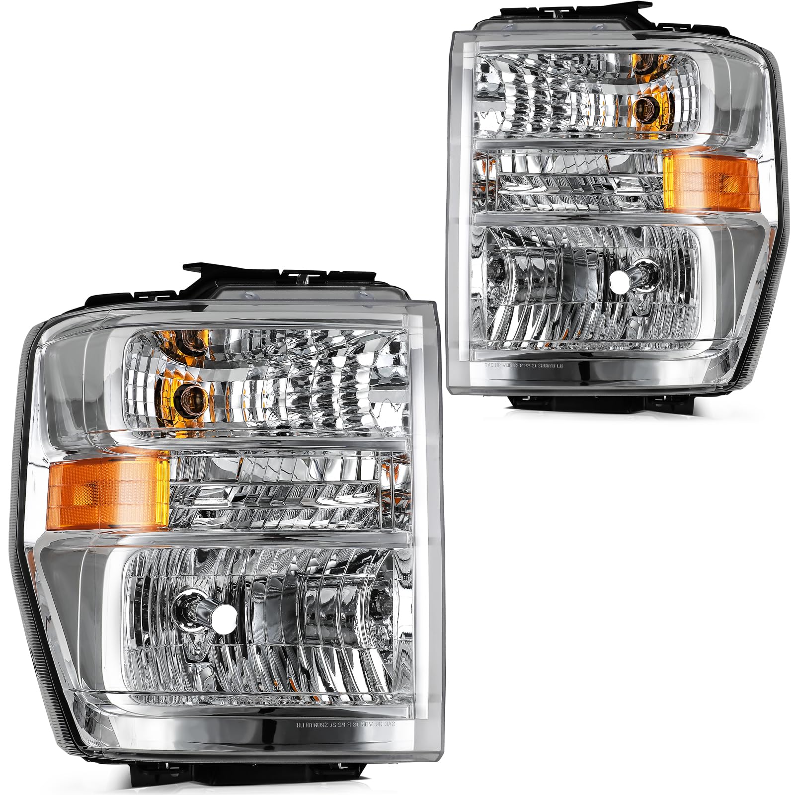 LBRST Headlights Fit 2008-2014 for E-150/250, 2008-2021 for E-350/450 Super Duty Driver & Passenger Side Headlight Assembly AC2Z