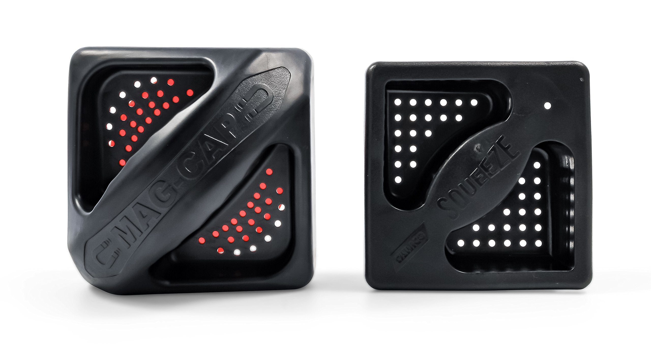 Camco 40310 Heavy Duty Plastic Magnetic Vented Rv Bumper Cap Set With Airflow Vent Holes And No Insect Screen For 4 Inch Square Bumpers, Black