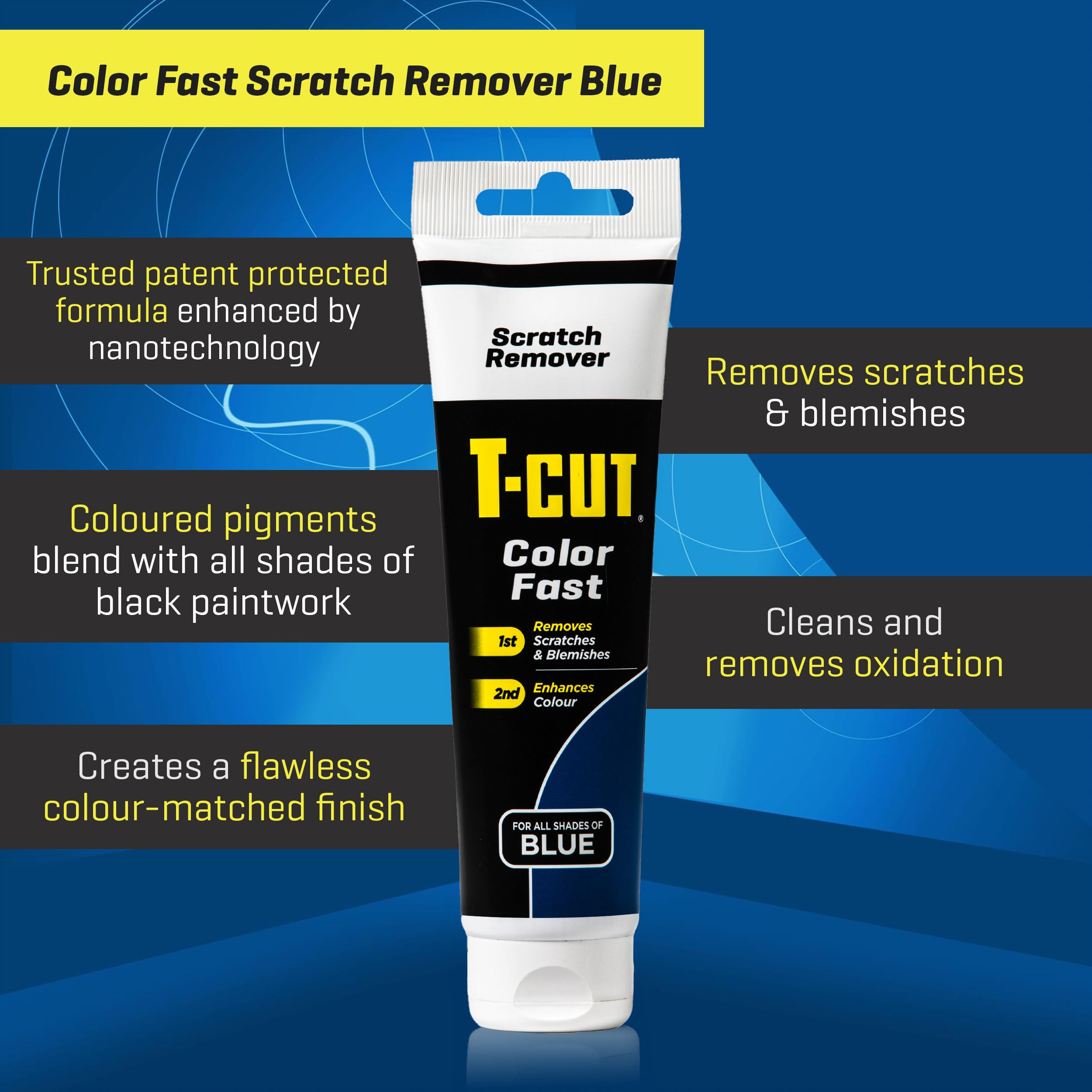 T-Cut Color Fast Blue Scratch Remover, Car Wax Polish, Color Enhancer, 5.3 Oz