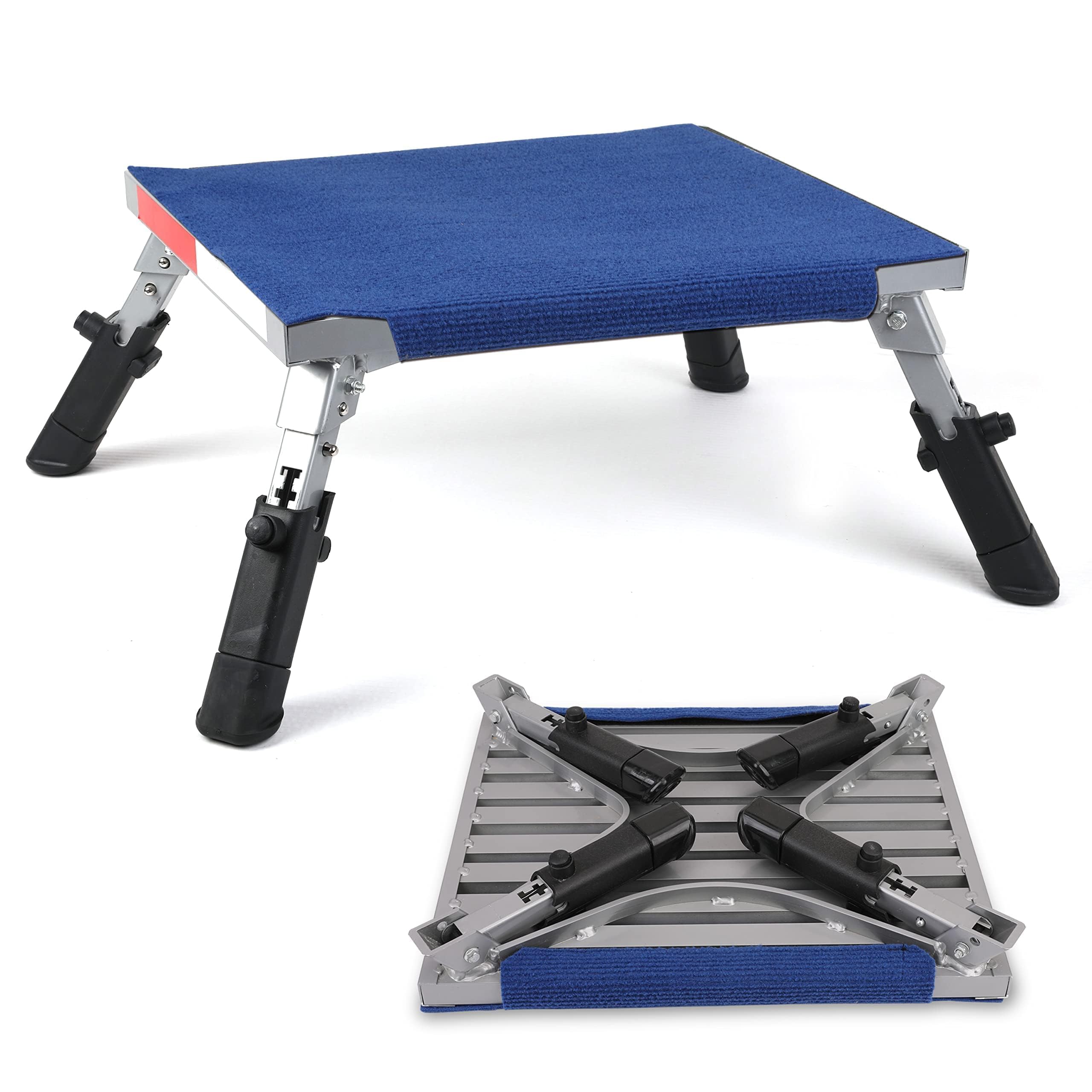 PR1ME Safety RV Steps, 19 x 14.5 Extra Large RV Step Stool with Glow, Camper Step Stool, Non-Slip Folding Step Stool and Lad