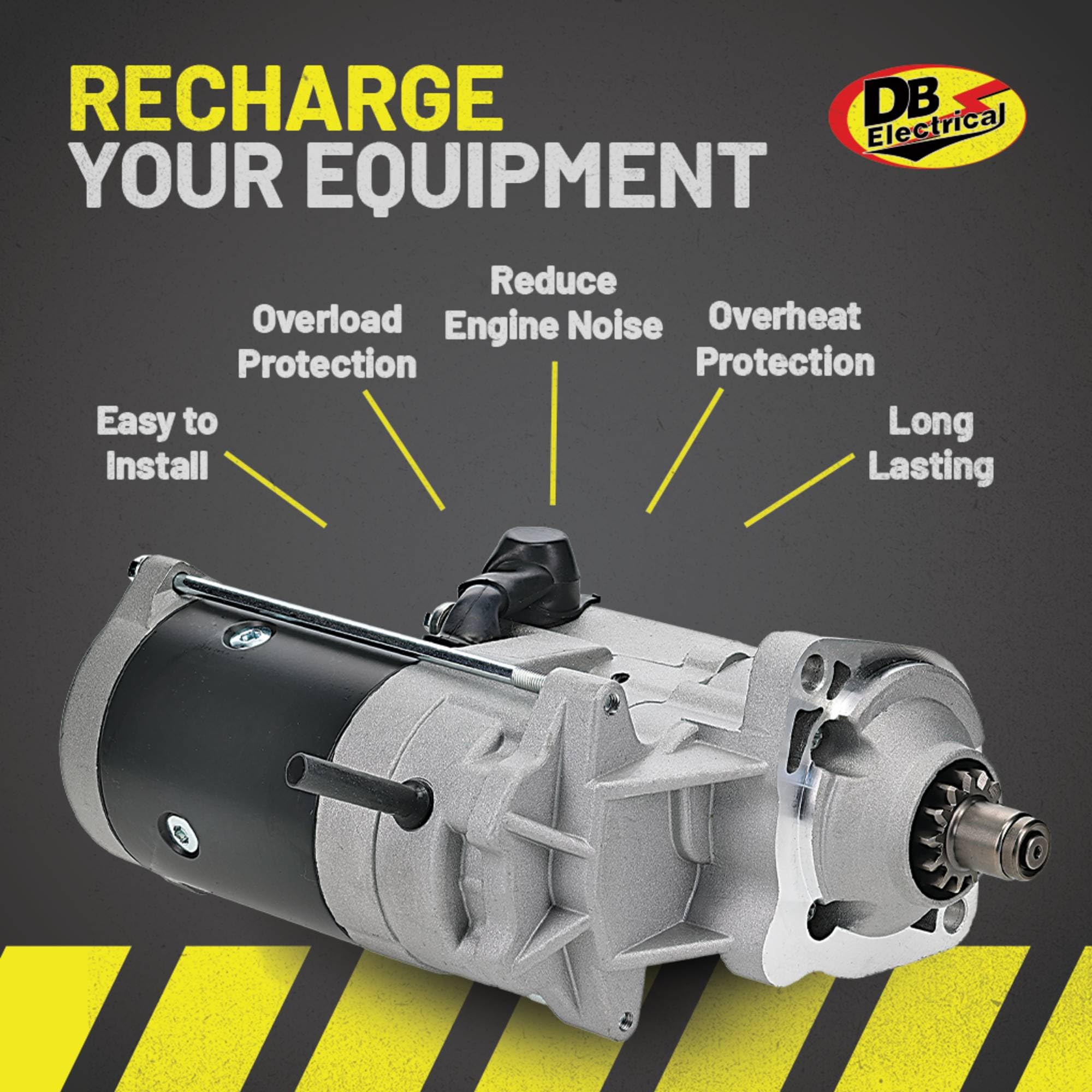Db Electrical Starter 410-52057 Compatible With/Replacement For Ford E-Series Vans 1995-2003, Excursion 2000-2003, F-150 Pickup
