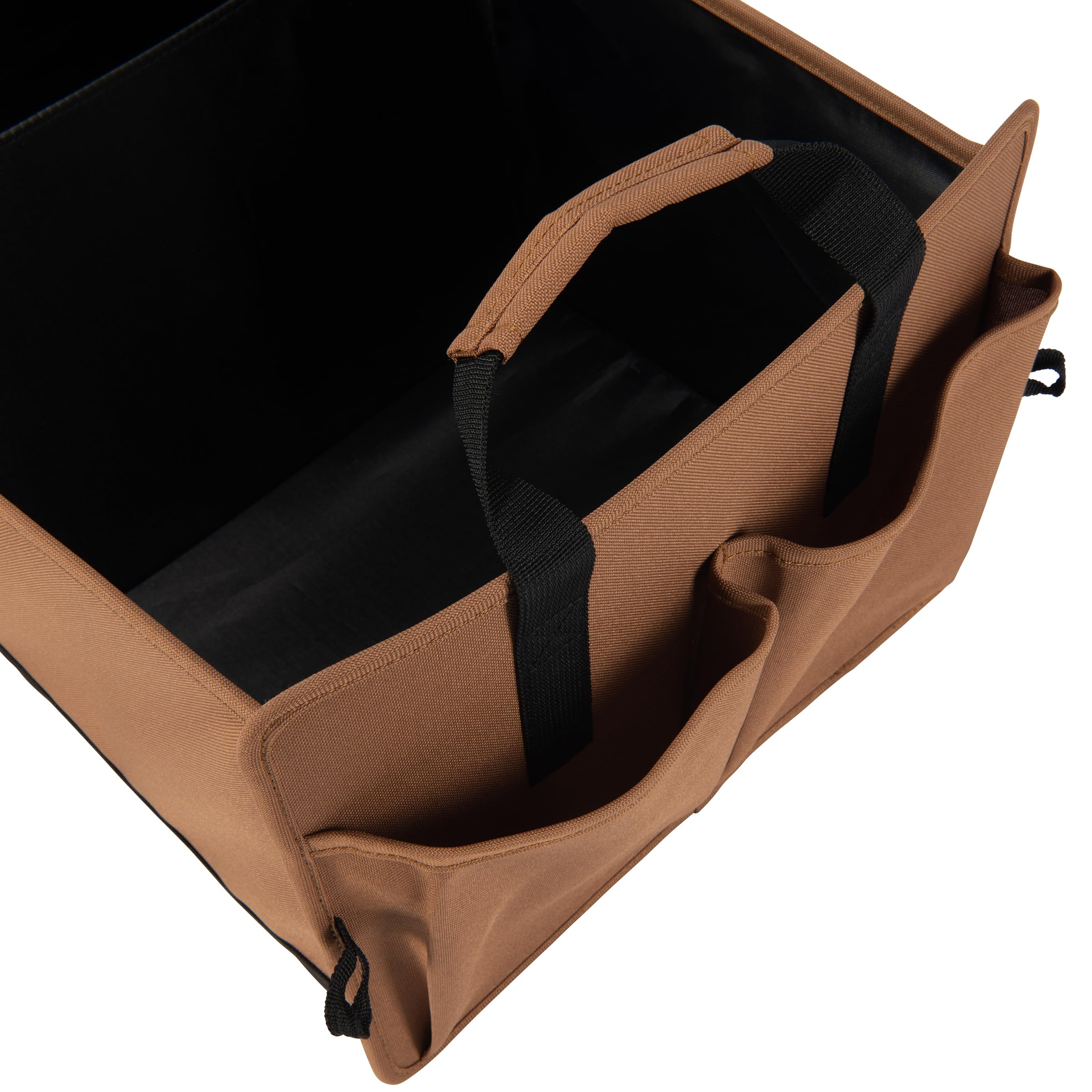 Carhartt Universal Collapsible Cargo Trunk Organizer - Portable Storage for SUV, Trucks & Cars, Carhartt Brown, One Size, 600 Denier Polyester