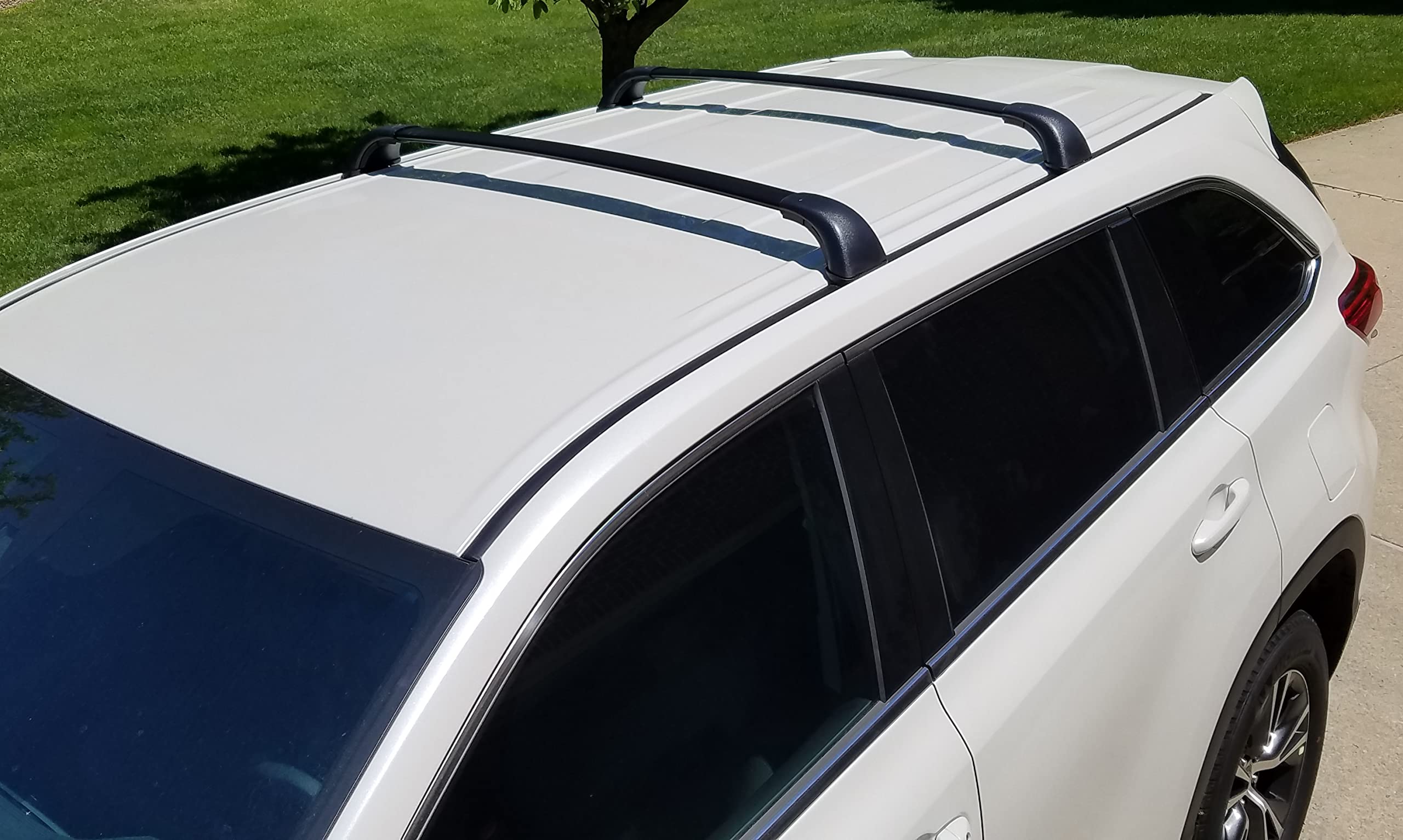 Brightlines Aero Cross Bars Roof Racks Luggage Rack Replacement For 2014-2019 Toyota Highlander Le & Le Plus