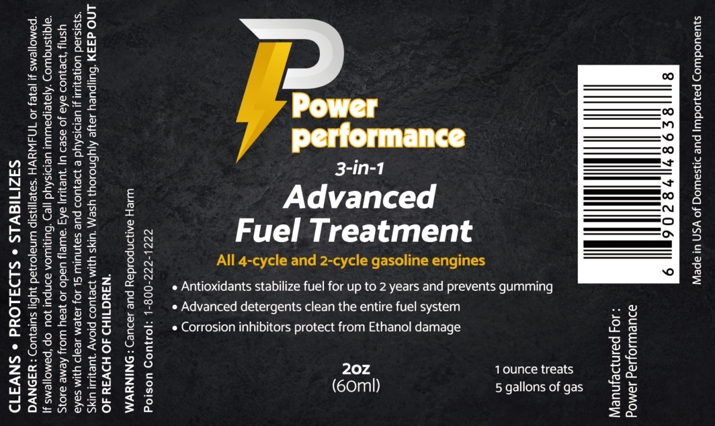 Power Performance Oil Change Kit For Kawasaki 49065-0721 And Fuel Treatment (10W-40, 49065-0721)