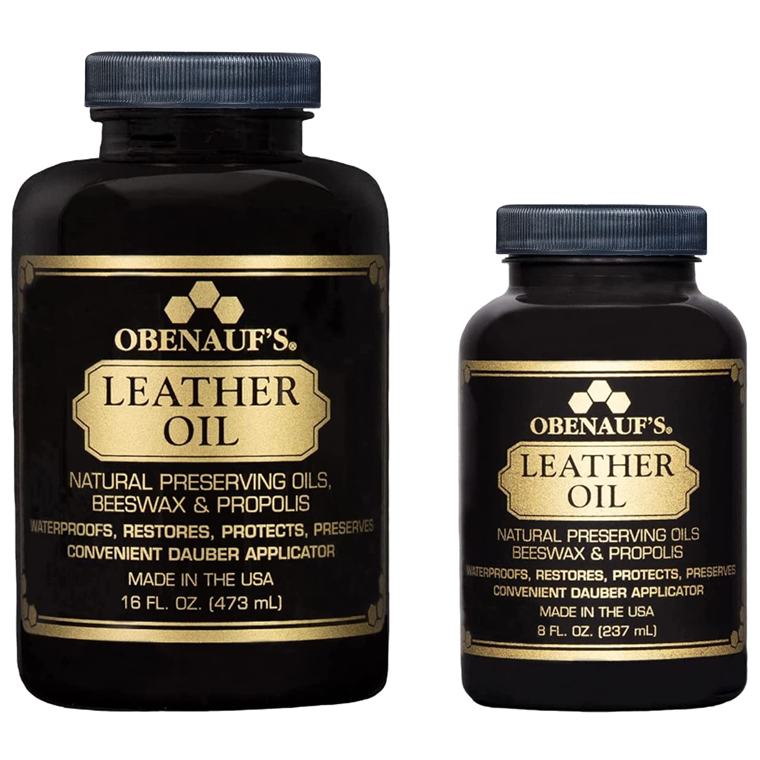 Obenauf'S Leather Conditioner - Leather Oil (16Oz) - Restore And Protect Leather Boots, Jackets, Purses As Well As Car Leather, Leather Furniture And Much More - Made In The Usa (With Applicator)