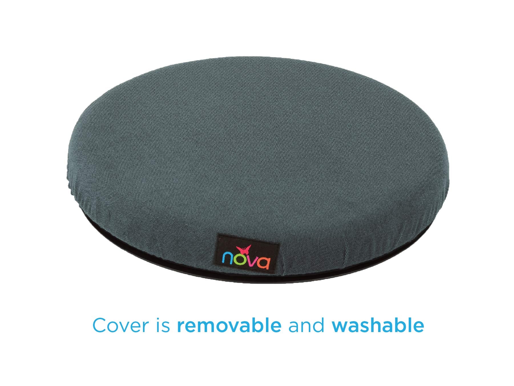 NOVA Swivel Seat Cushion for Car or Chair, 360 Degree Pivot Disc for Easy Transfer, 2    Thick Cushion with Removable Cover