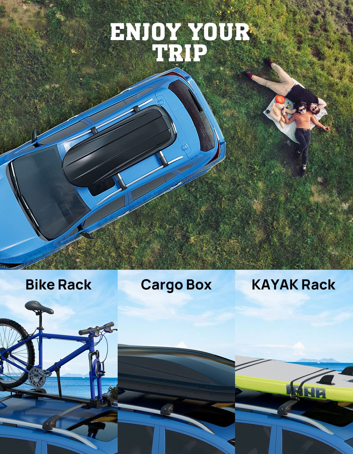 Hmmtyrack Car Roof Rack Cross Bars Compatible With Subaru Crosstrek 2018-2023 / Impreza 2017-2023, Lockable Aluminum Anti-Rust C