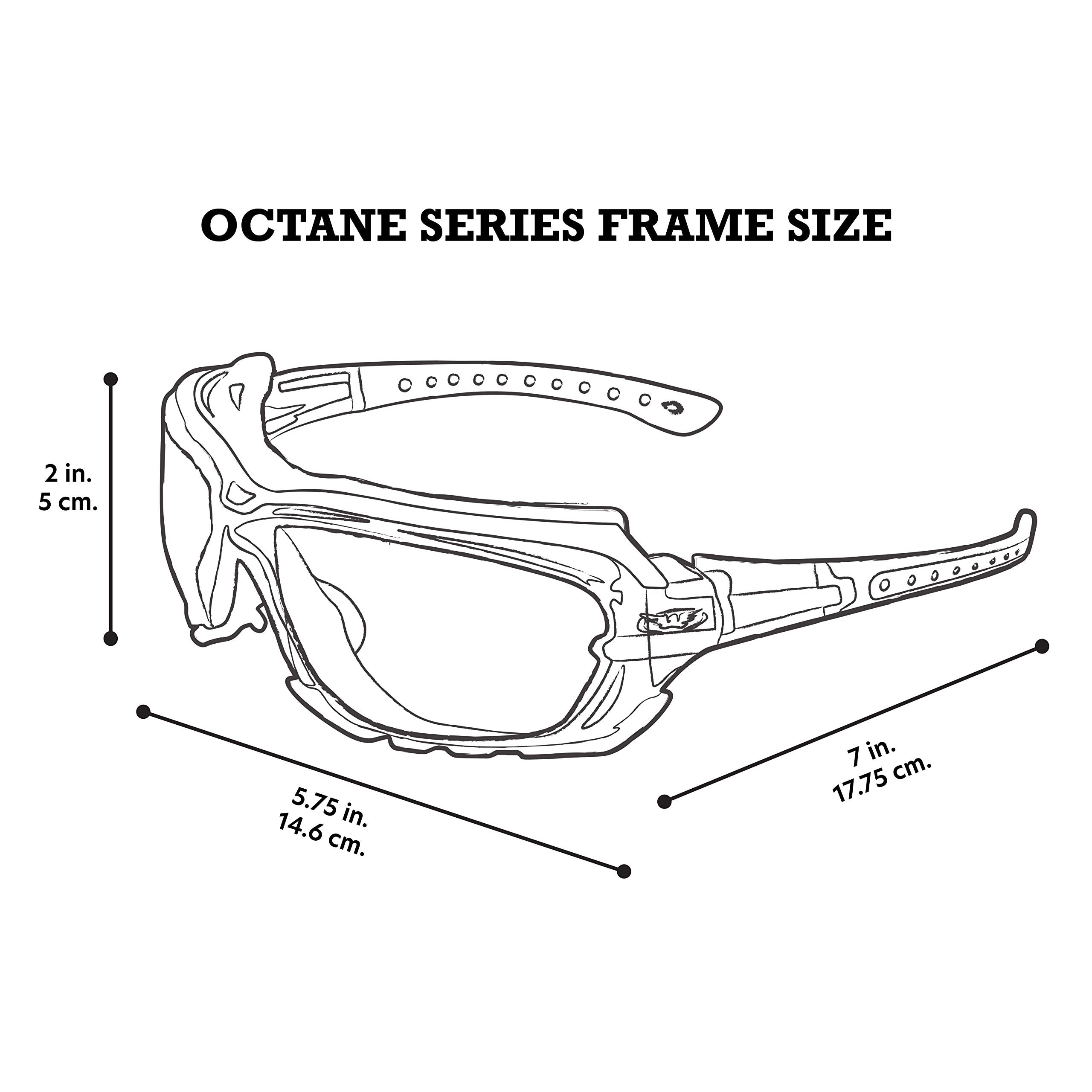 Global Vision Octane Anti-Fog Sport Motorcycle Sunglasses Red Frame W/Smoke Lenses (Blue)