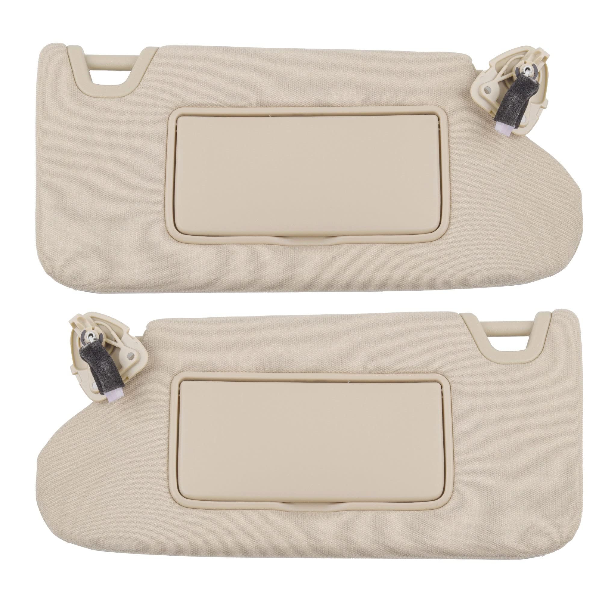 Dasbecan Beige Sun Visor Pair for Nissan Altima 2013-2018 with Mirror & Vanity Light - No Sunroof, Replaces #96401-3TA2A