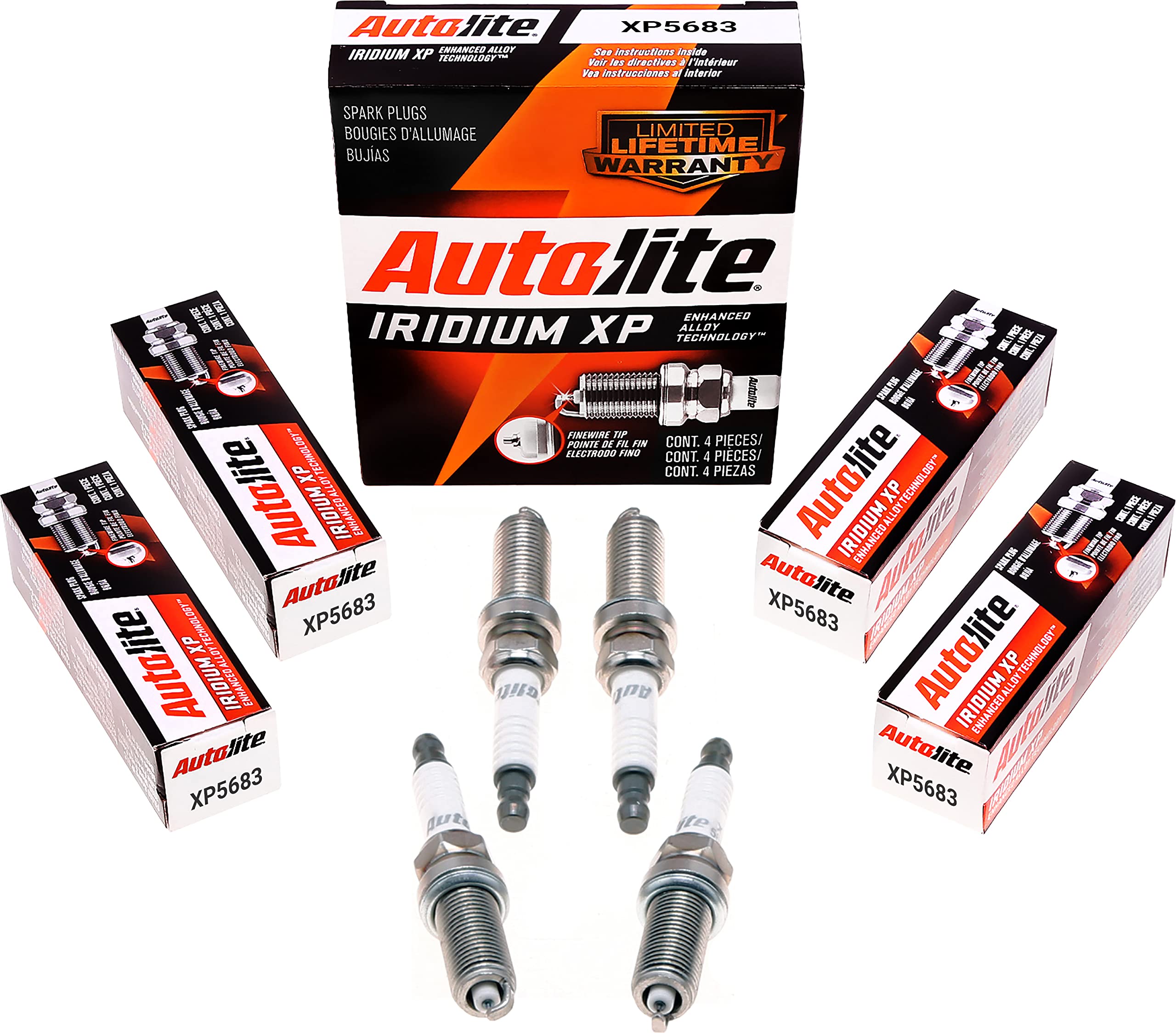 Autolite Iridium Xp Automotive Replacement Spark Plugs, Xp5683 (4 Pack)