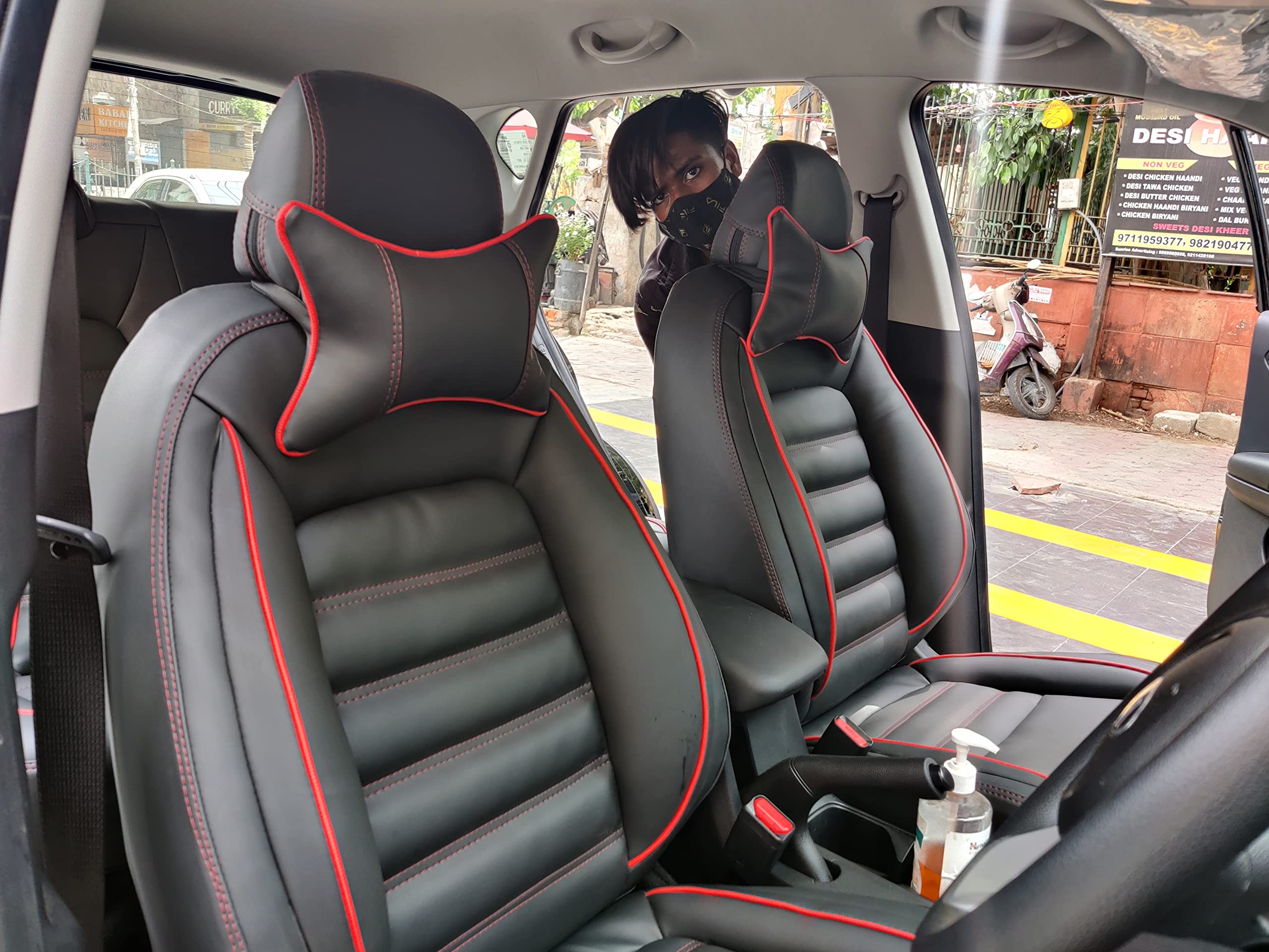 3D FRONTLINE PU Leather Best Fit Car Seat Cover Compatible with Chevrolet Sail Sedan