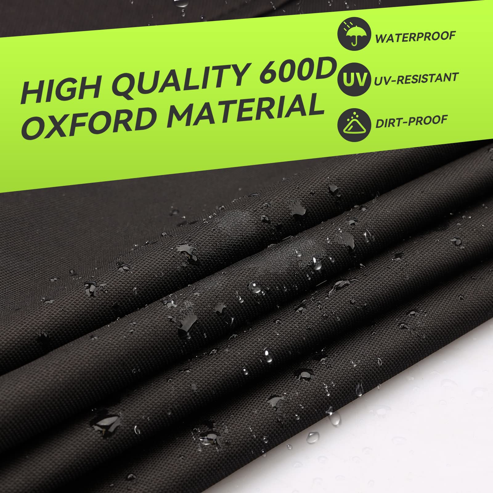 RVMATE RV Tire Covers, Dual Axle Wheel Cover (2 Pack) Fits 30''-33'' Diameter Tires, Waterproof Anti-UV 600D Oxford Black Covers