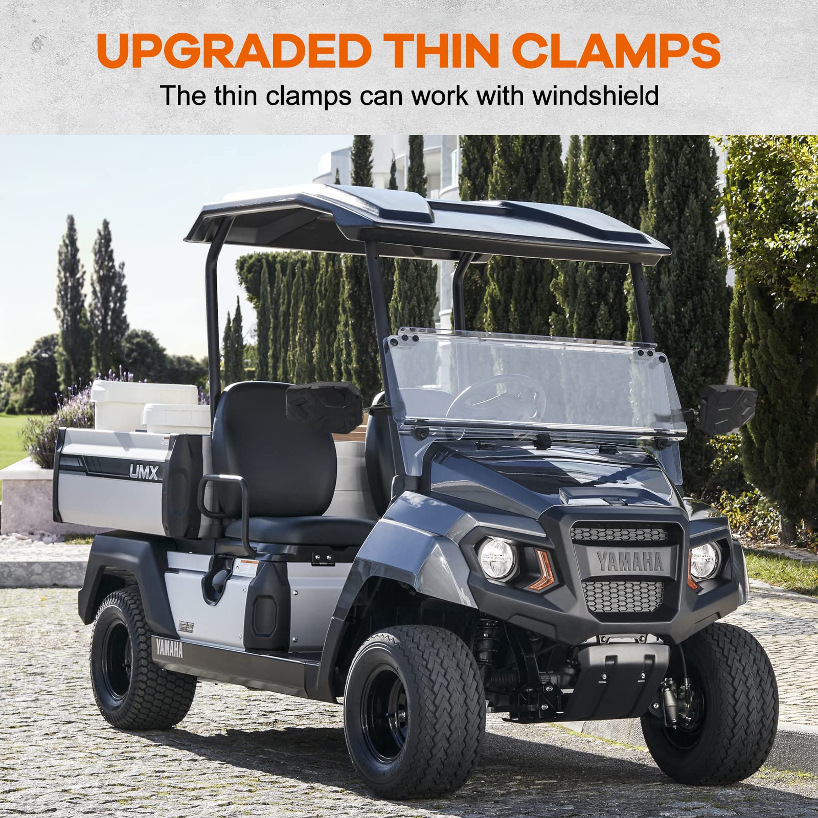 Esploratori UTV Side Mirrors for 1.65''-2'' Roll bar, UTV RZR Mirrors Compatible with Polaris RZR, Can Am Maverick X3, Kawasaki