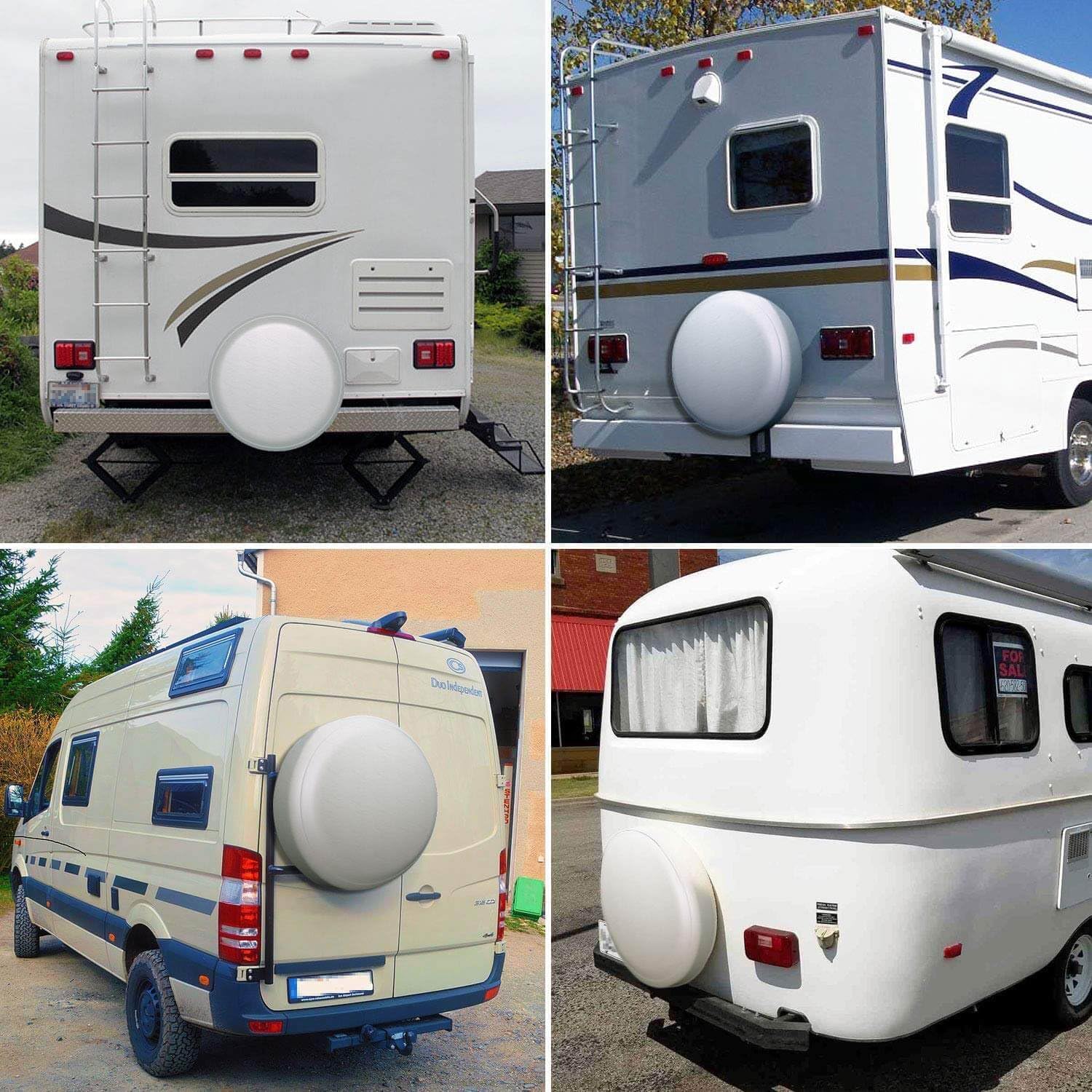 AmFor Spare Tire Cover, Universal Fit for Jeep, Trailer, RV, SUV, Truck and Many Vehicle, Wheel Diameter 25'' - 27'', Weatherpro