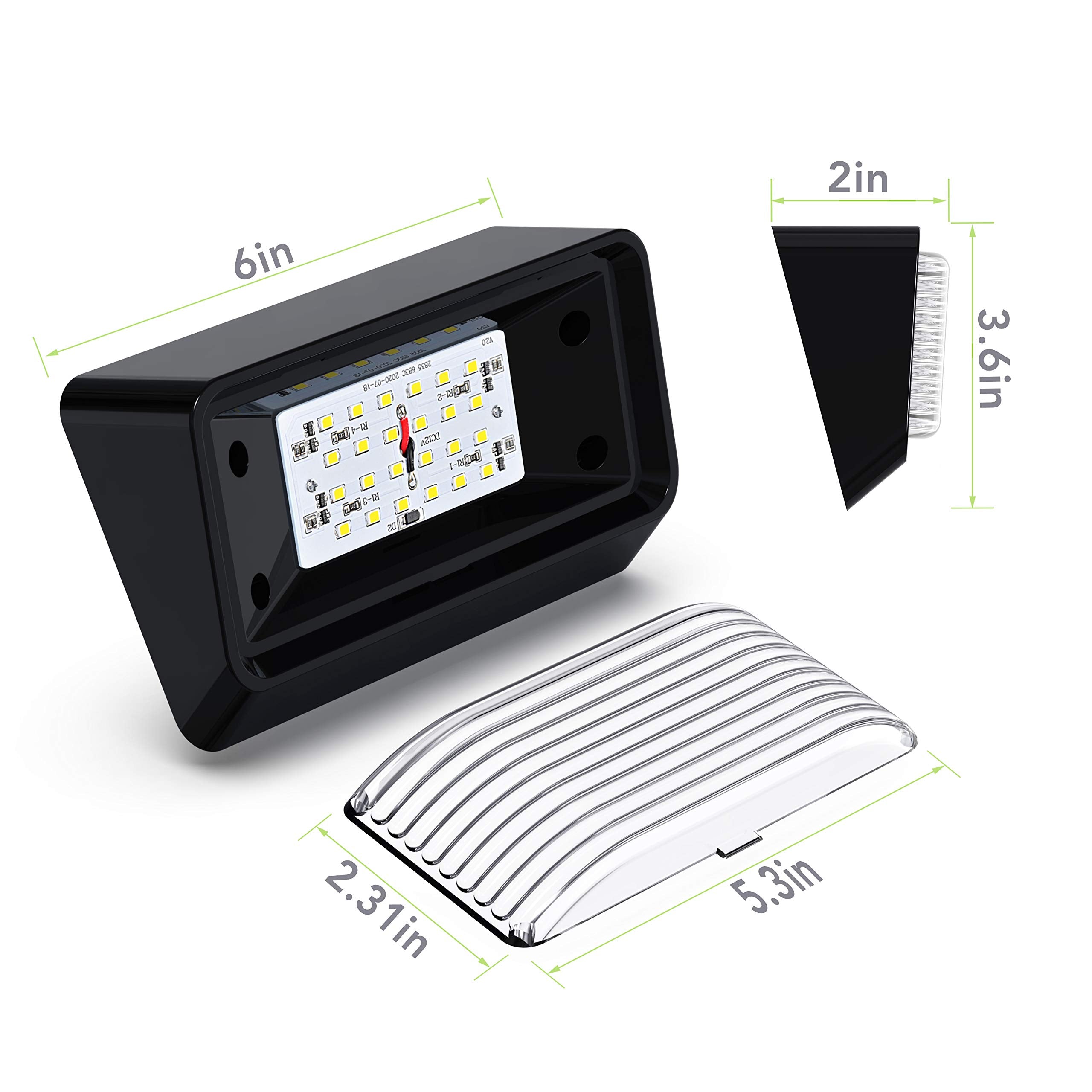 Leisure Led 2 Pack Rv Exterior Porch Utility Light 12V 280 Lumen Lighting Fixture. Replacement Lighting For Rvs, Trailers, Campe