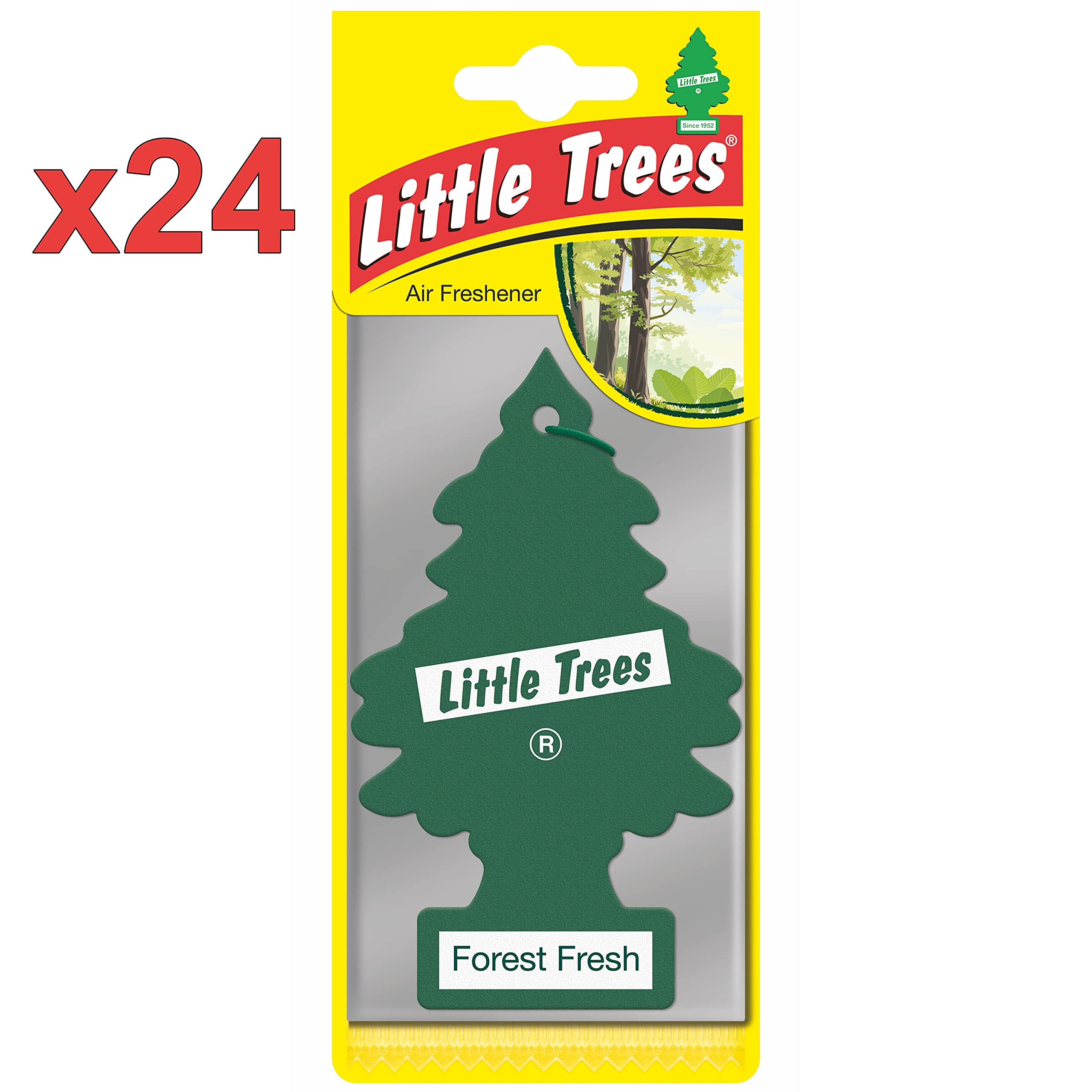 LITTLE TREES Car Air Freshener - Lavender Hanging Paper Tree, 24 Count, Plastic, Model U1P10435