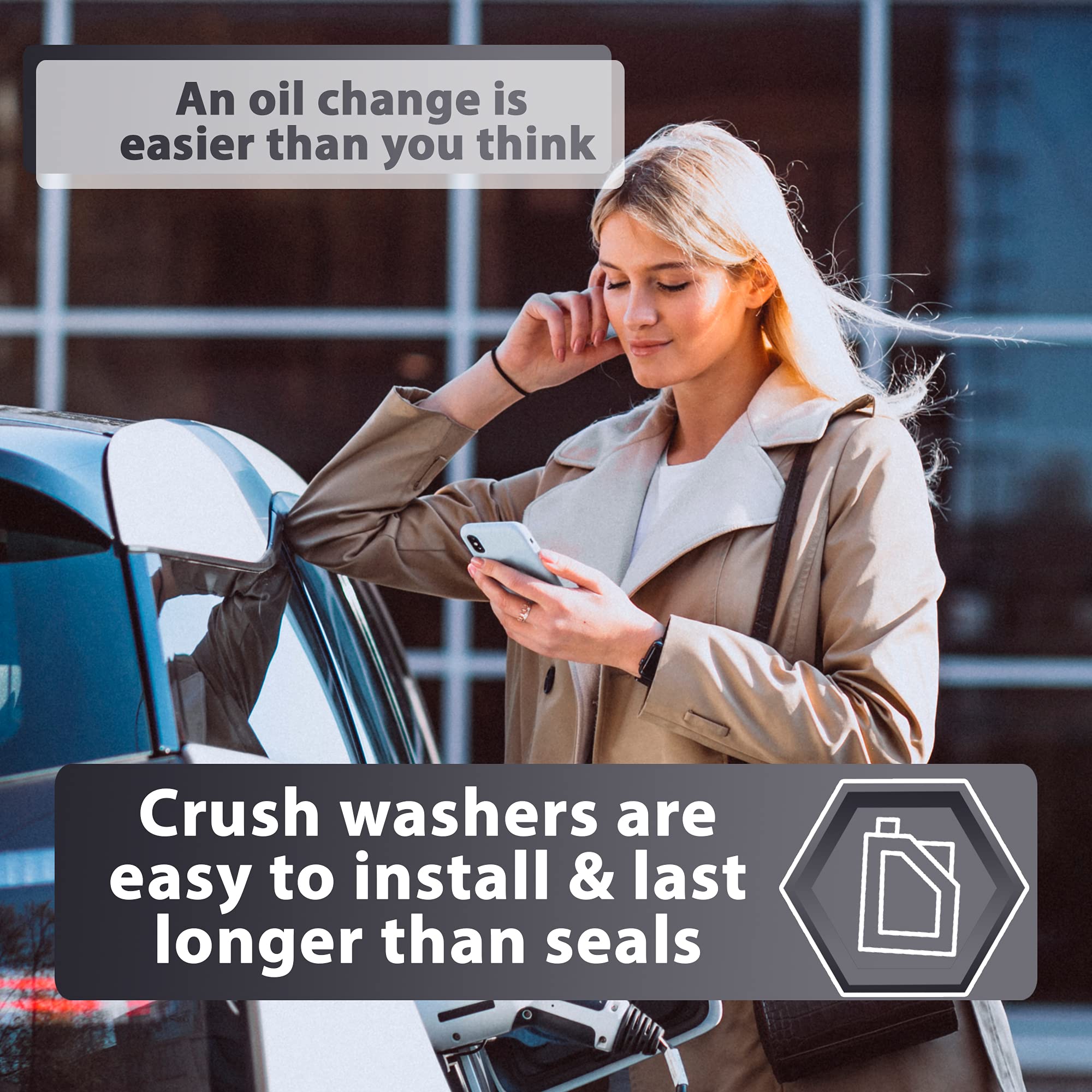 Automajor 15 Pcs Aluminum Oil Drain Plug Gasket - 14Mm Crush Washer - Audi/Volkswagen Replacement