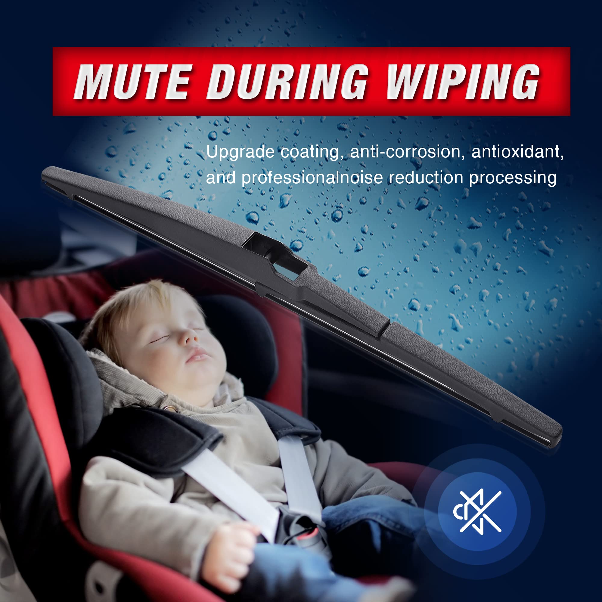 12''(12-A) Rear Wiper Blade Replacement For Toyota Rav4 2023-2019 Rav4 2012-2001 Highlander 2019-2001 Chevy Trax 2022-2013 Duran