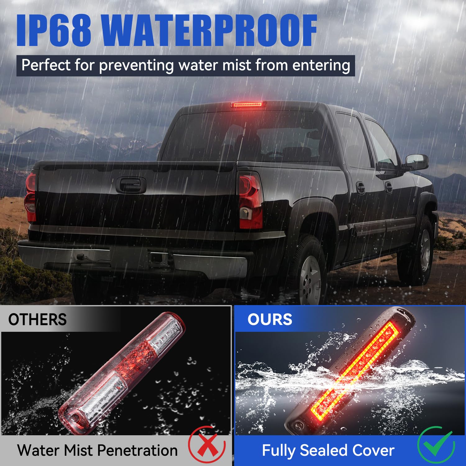 Suparee Third Brake Light Fit For 1999-2006 C-Hevy Silverado/Gmc Sierra 1500 2500 3500 Hd & Classic Led 3Rd Brake Light Accessor