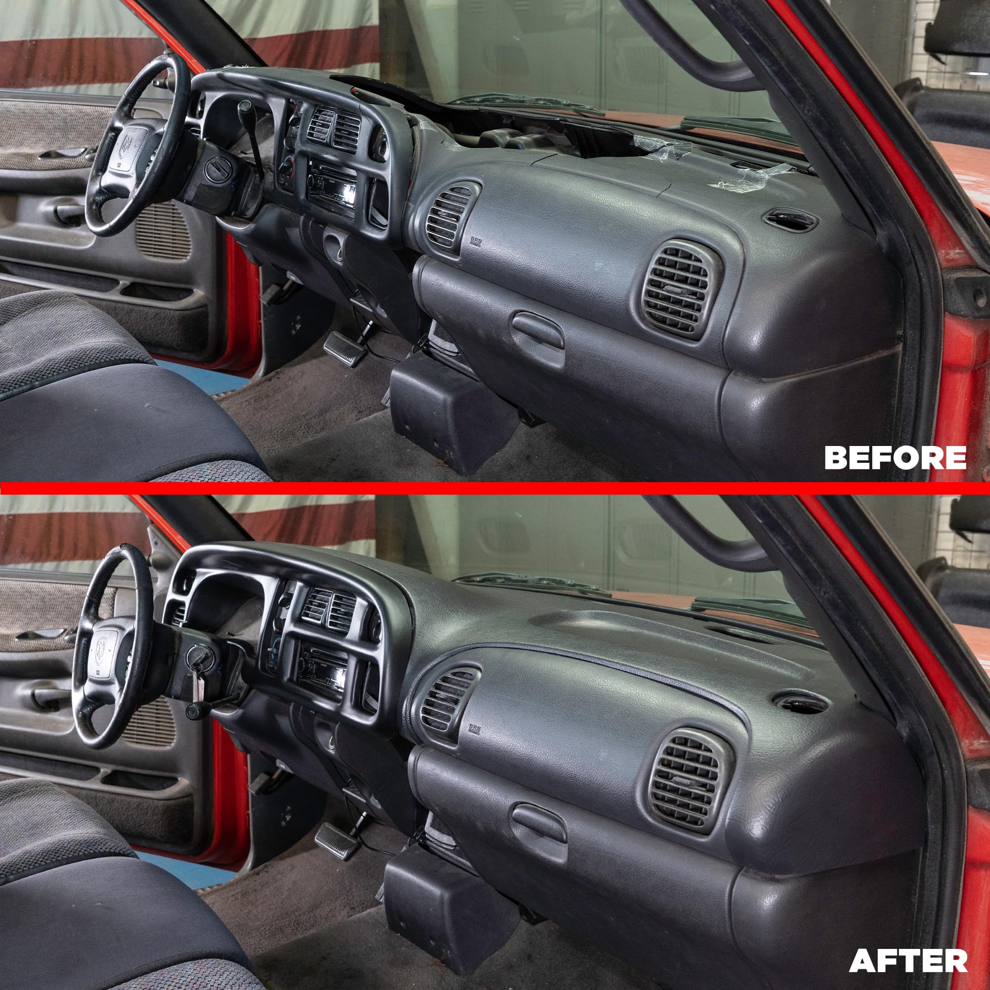 DashSkin American Made (NOT Made in China!) Molded Dash Cover Cap Compatible with 1998 1999 2000 2001 Dodge Ram 1500 (98-02 Ram 2500/3500) in Agate Grey