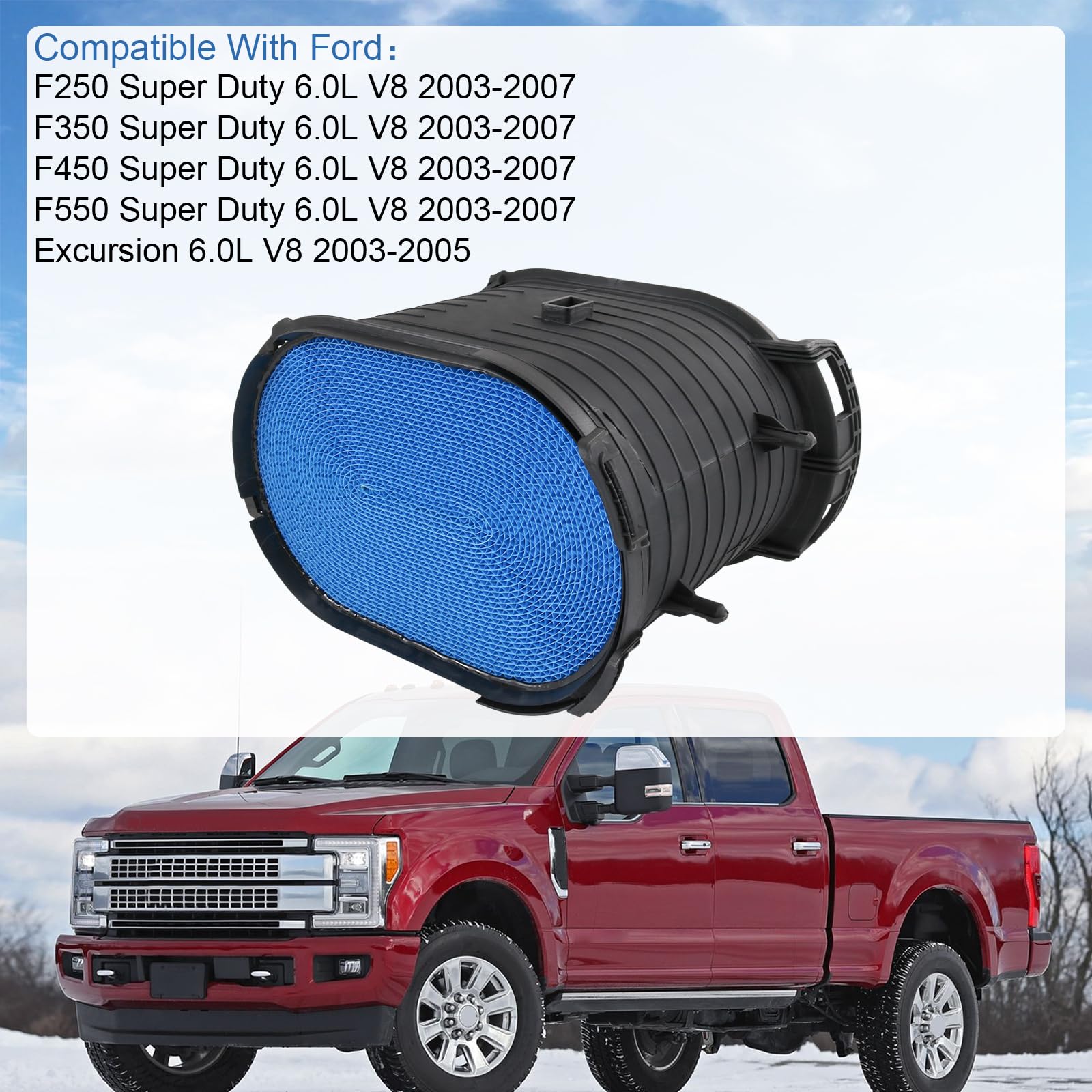 Carmocar Air Filter Fa1778 Replacement For Ford 6.0L F250 F350 F450 F550 Super Duty V8 2003-2007 Excursion Powerstroke Diesel 20