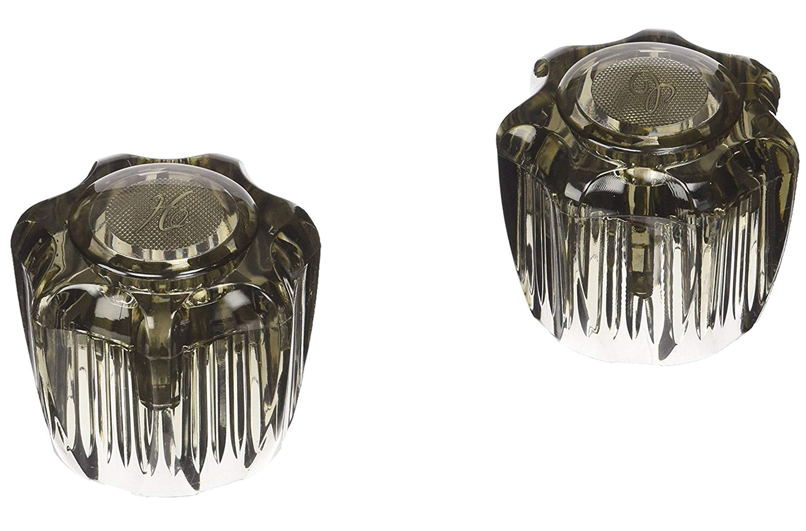 Dura Faucet Df-Rks Rv Replacement Hot And Cold Smoked Acrylic Knobs For Faucet