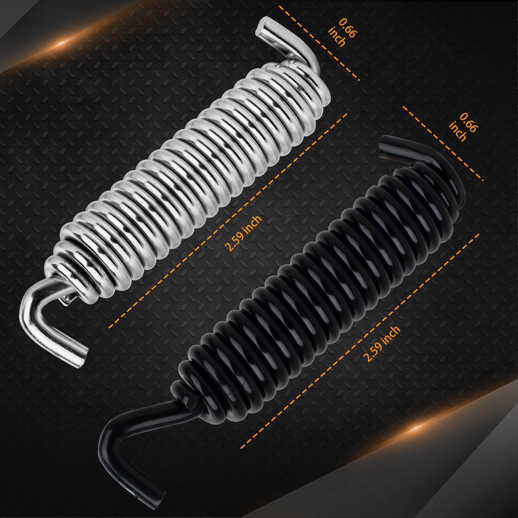 NTHREEAUTO 2PCS Motorcycle Kickstand Jiffy Stand Spring Compatible with Harley Dyna Sportster 883 Road Electra Glide Softail Tou