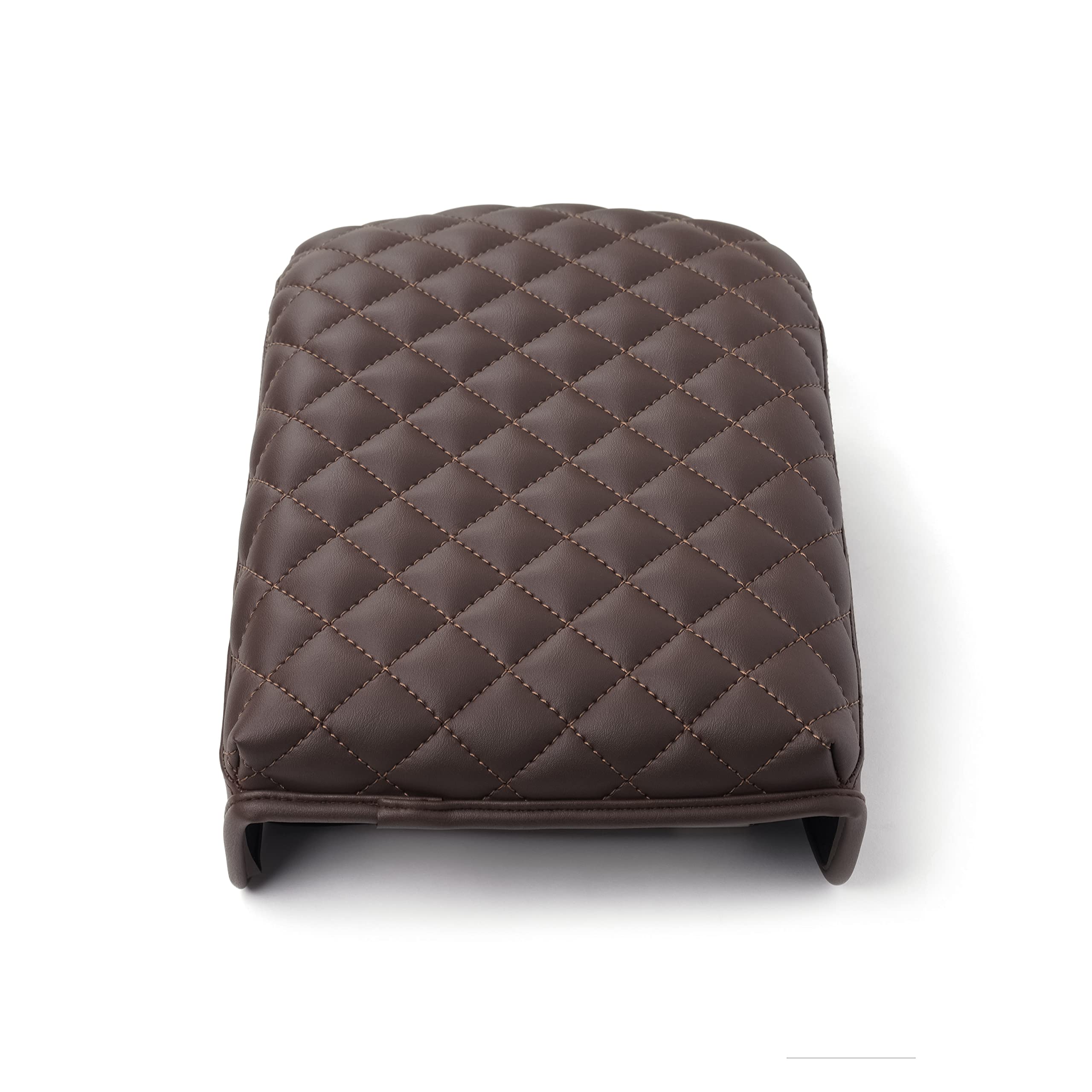 Kmmotors Telluride Console Cover, Armrest Cushion, Vegan Leather, Console Lid Protector, Anti-Scratch(Brown)