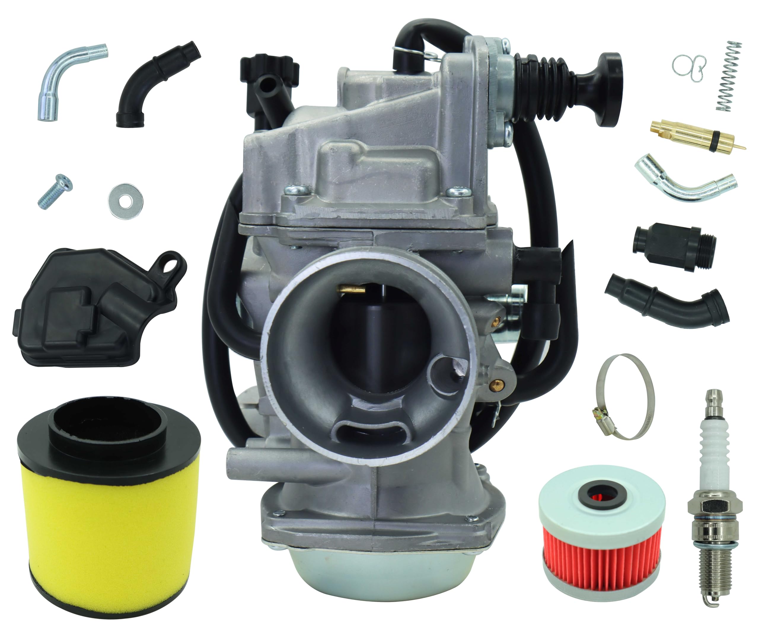 Trx300 Carburetor For Honda 300 Trx300Fw Fourtrax Carb Atv 1988-2000 With Parts Air Filter& Oil Filter Spark Plug Choke Cable Va