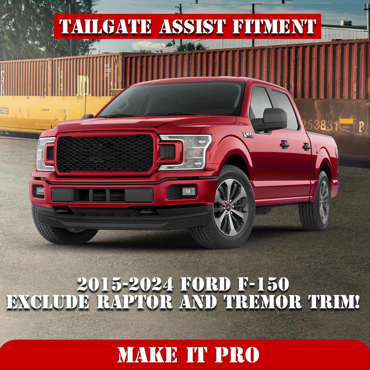 KitsPro Truck Tailgate Assist for Ford F-150 2015-2024 Truck Accessories Tailgate Damping Strut, Pack of 1