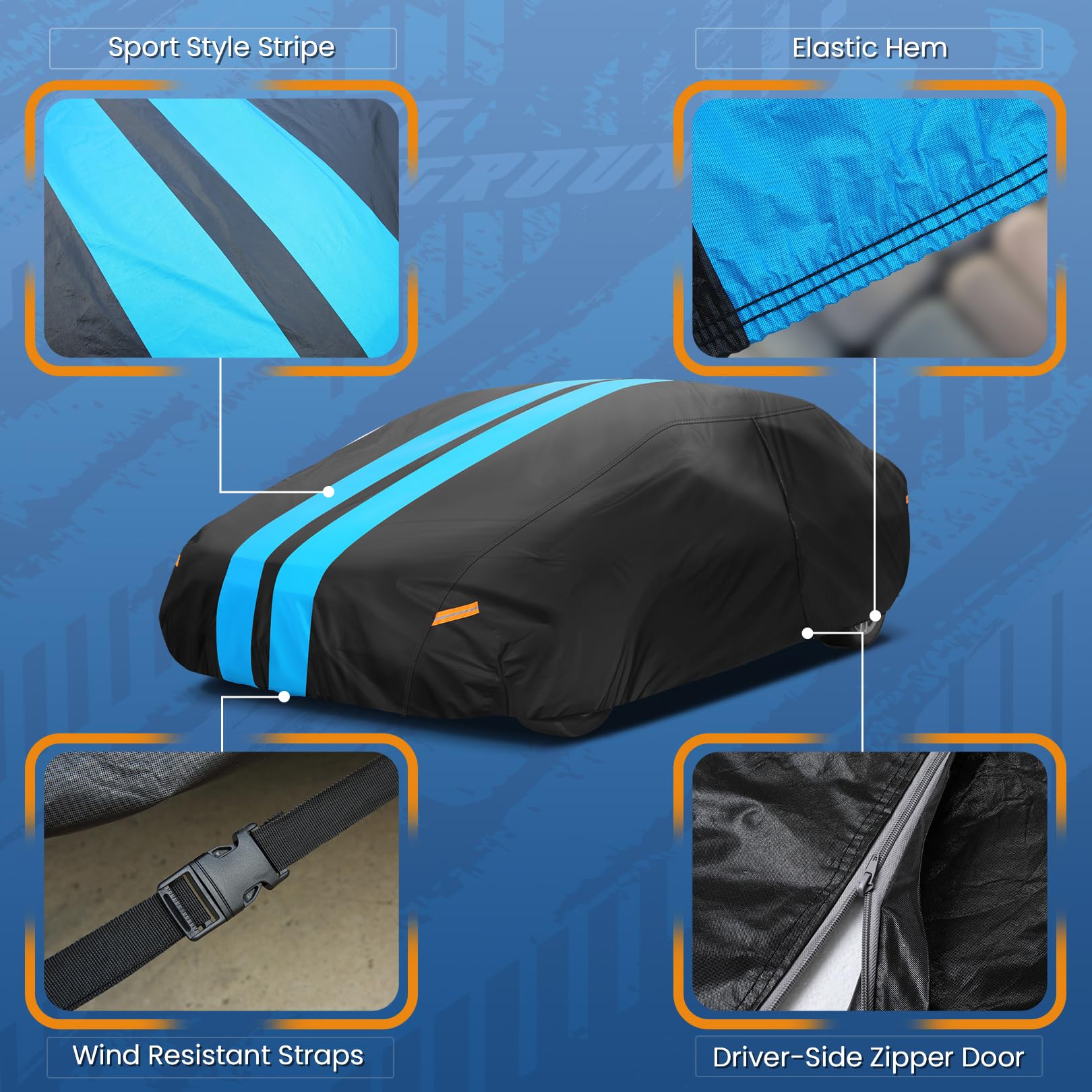 Sailnovo Toyota Camry Car Cover Custom Fit For Toyota Camry 1996-2024 Car Cover Waterproof All Weather Rain Snowproof Uv Protect