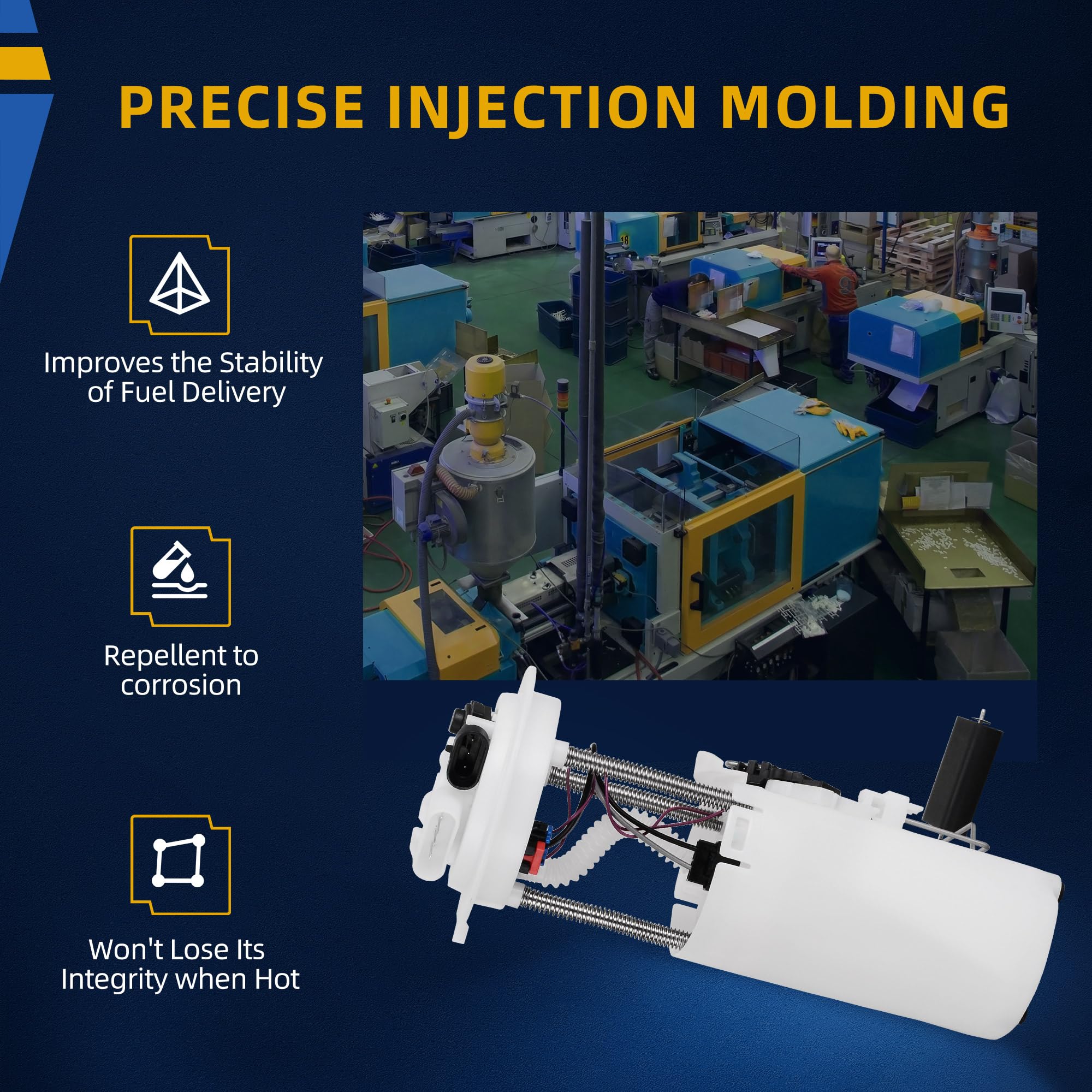 Dwvo Fuel Pump Compatible With 2000-2003 Chevy Tahoe/Gmc Yukon/Cadillac Escalade 4.8L 5.3L 6.0L (Comes With Fuel Pressure Sensor)