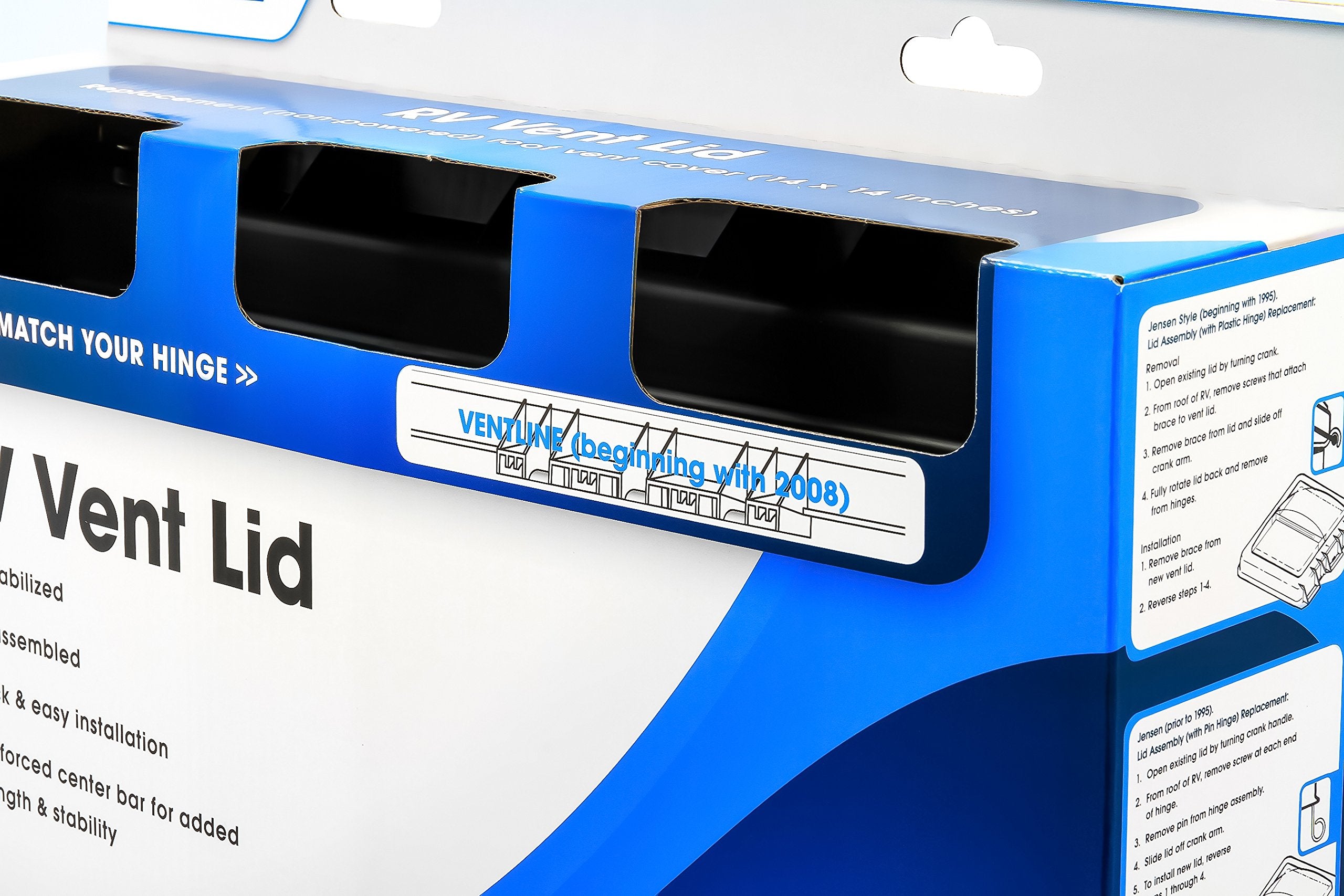 Camco 40176 Replacement Vent Lid (Ventline Models 2008 & Up Black Polypropylene)