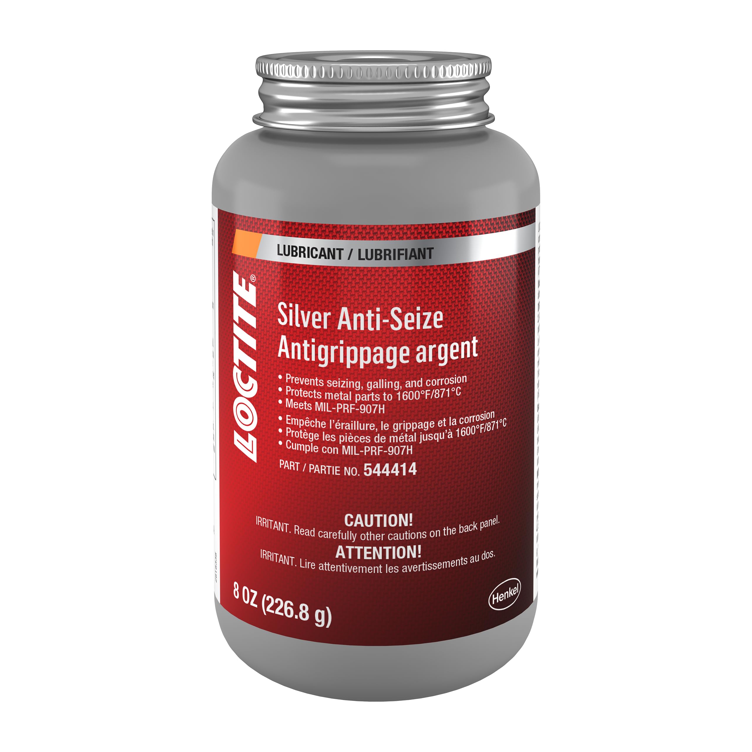 LOCTITE 501000 Silver Anti-Seize Lubricant for Automotive: Heavy-Duty, Temperature Resistant, Petroleum-Based Lubricant Compound