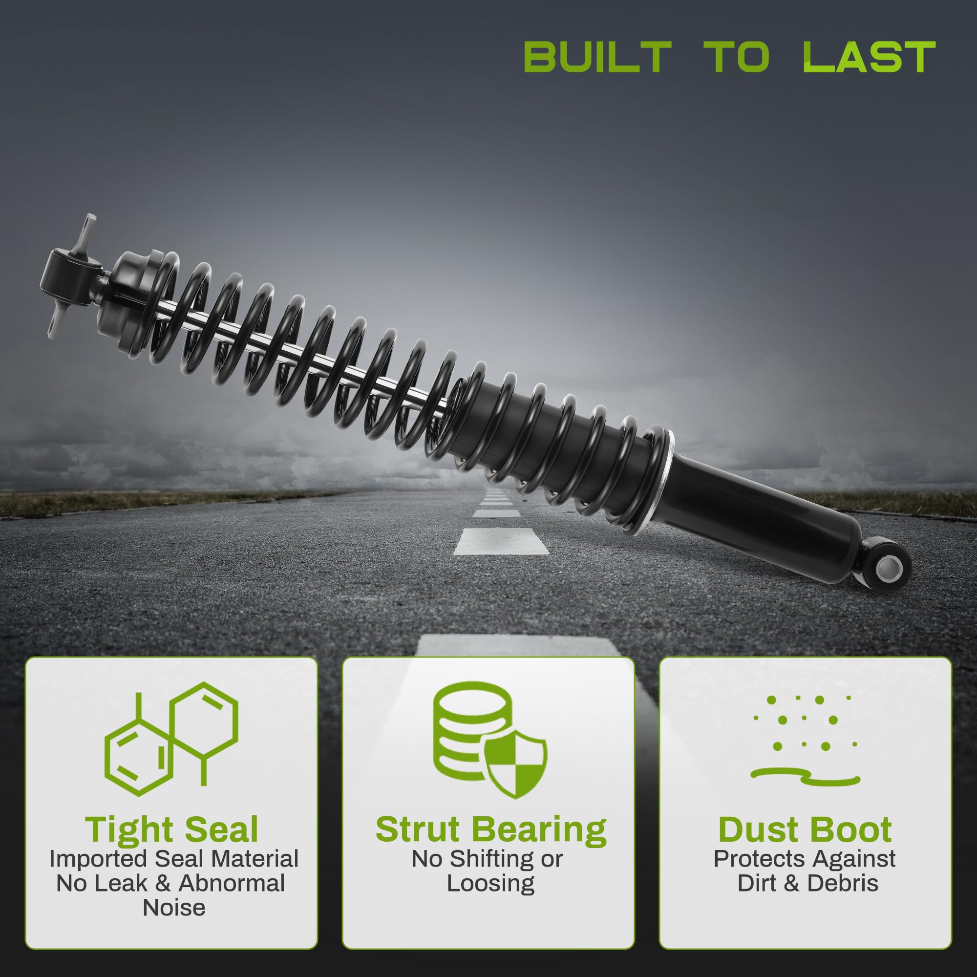 Autosaver88 Rear Load Shocks And Strut Compatible With 1996-2002 Chevy Express 2500, 1992-1999 K1500 Suburban, 1996-2002 Gmc Sav