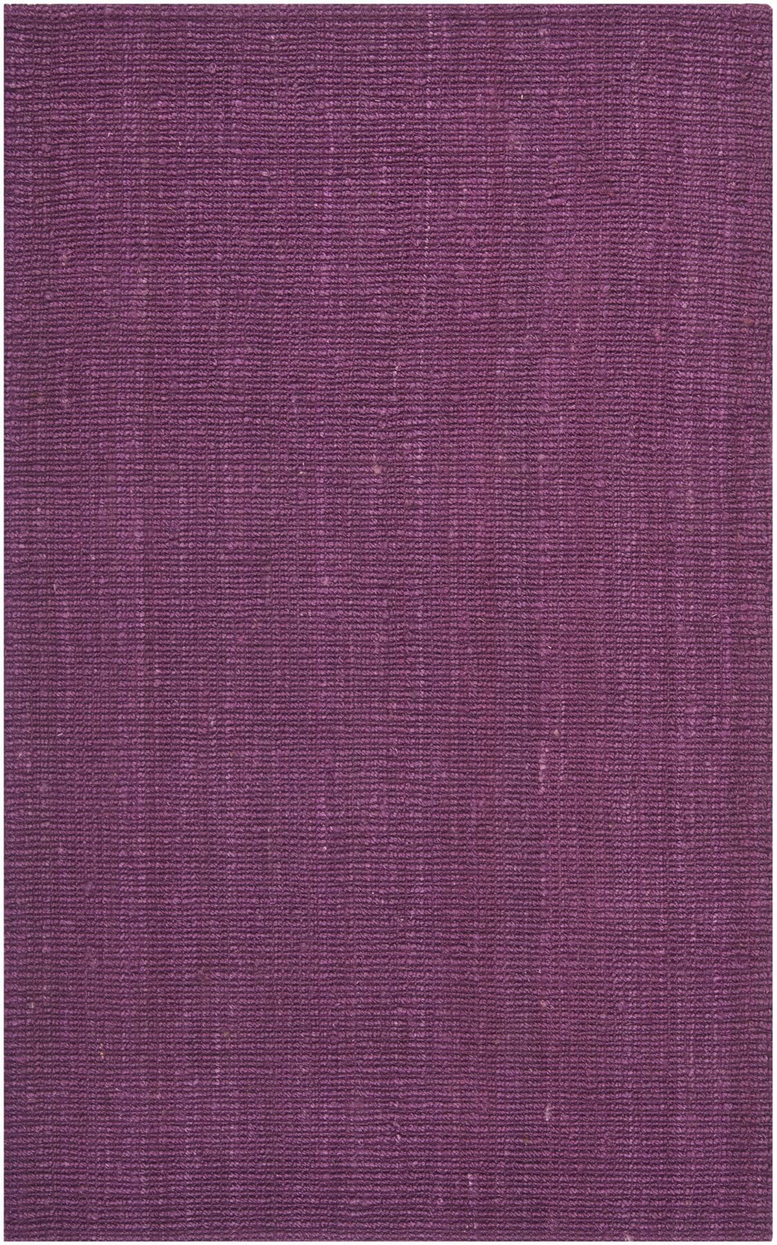 Safavieh Natural Fiber Collection 6 Square Purple Nf447B Handmade Chunky Textured Premium Jute 075-Inch Thick Area Rug