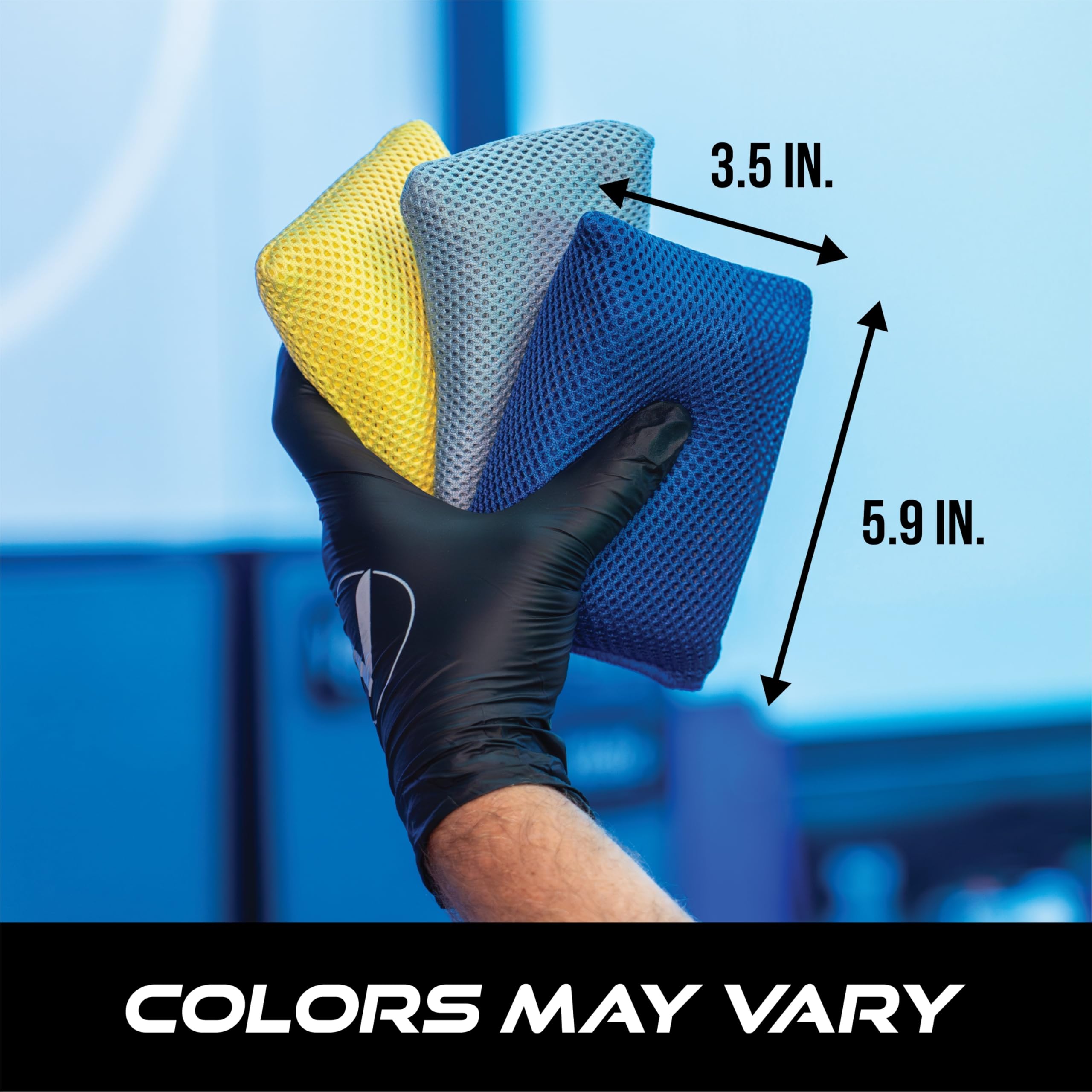 Viking Mesh Bug Sponge, Car Wash Sponge For Cleaning Bugs And Tar, Colors Vary, 4 Inch By 6 Inch, 1 Pack