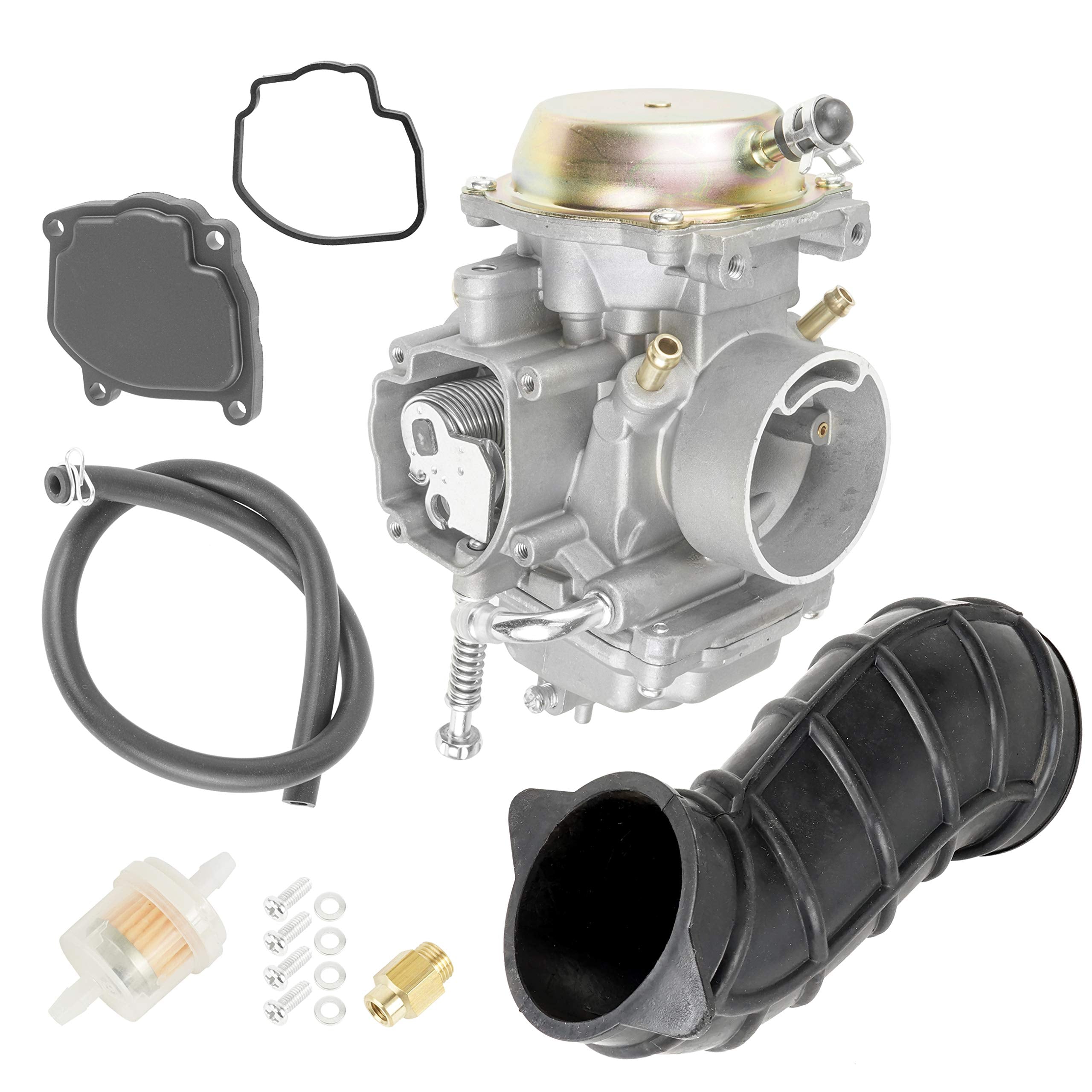 Caltric Carburetor and Airbox Air Intake Boot Compatible with Polaris Ranger 500 2x4 4X4 6X6 2004 2005 2006