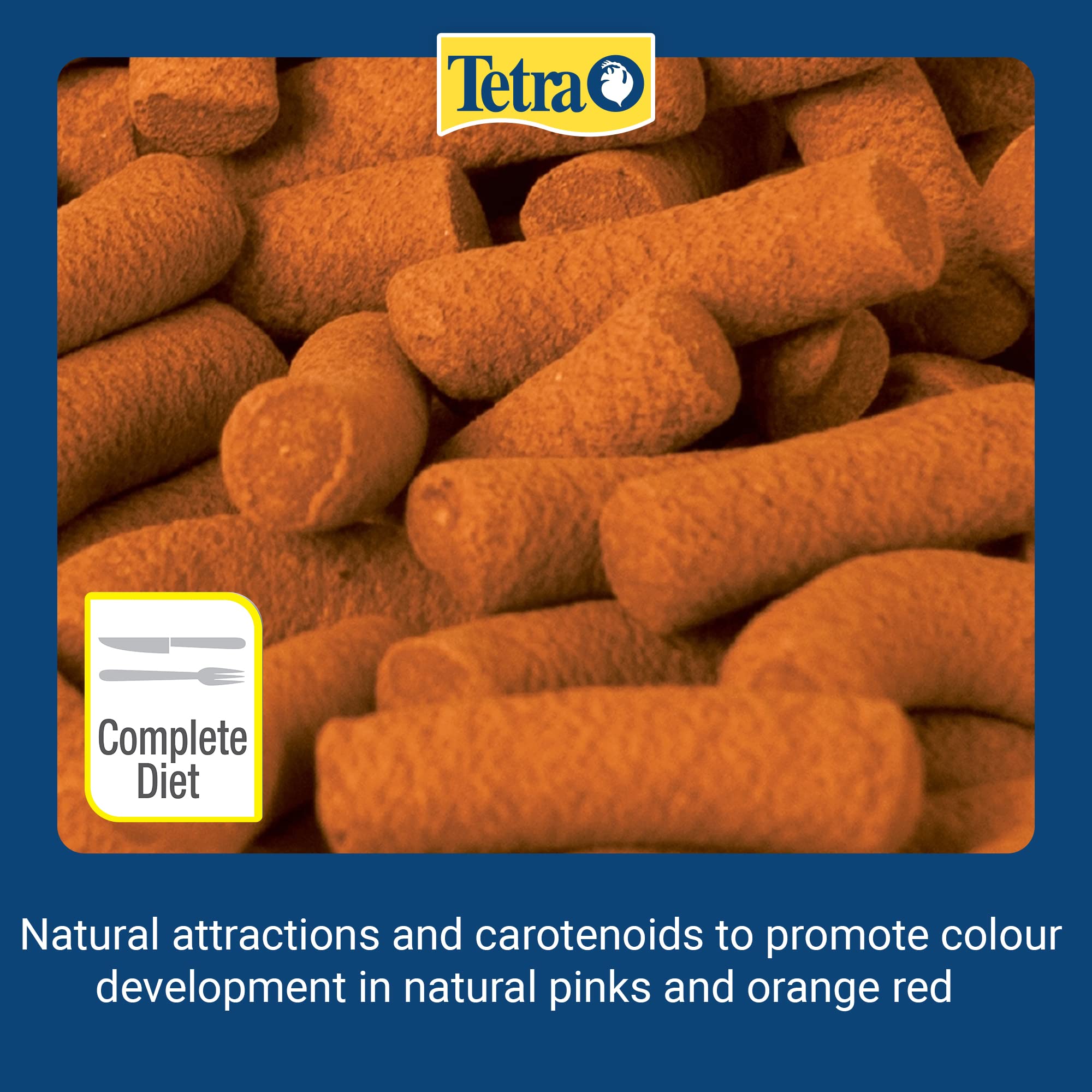 Tetra JumboMin Large Floating Sticks, 7.4 oz, Ideal for Fish, Blues & Purples, High-Quality Fish Food, 1-Liter Pack