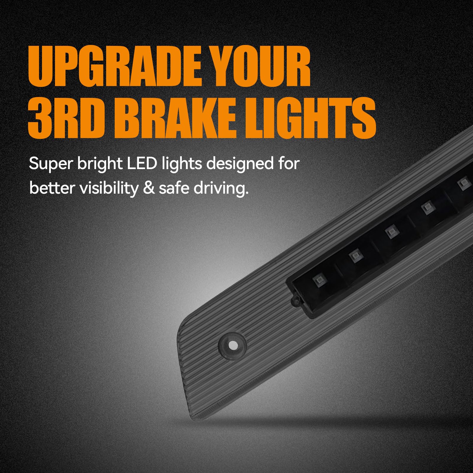 Cxdar Third 3Rd Brake Light Led For 2005-2010 Jeep Grand Cherokee, High Mount Rear Brake Lights Assembly For 05-10 Grand Cheroke