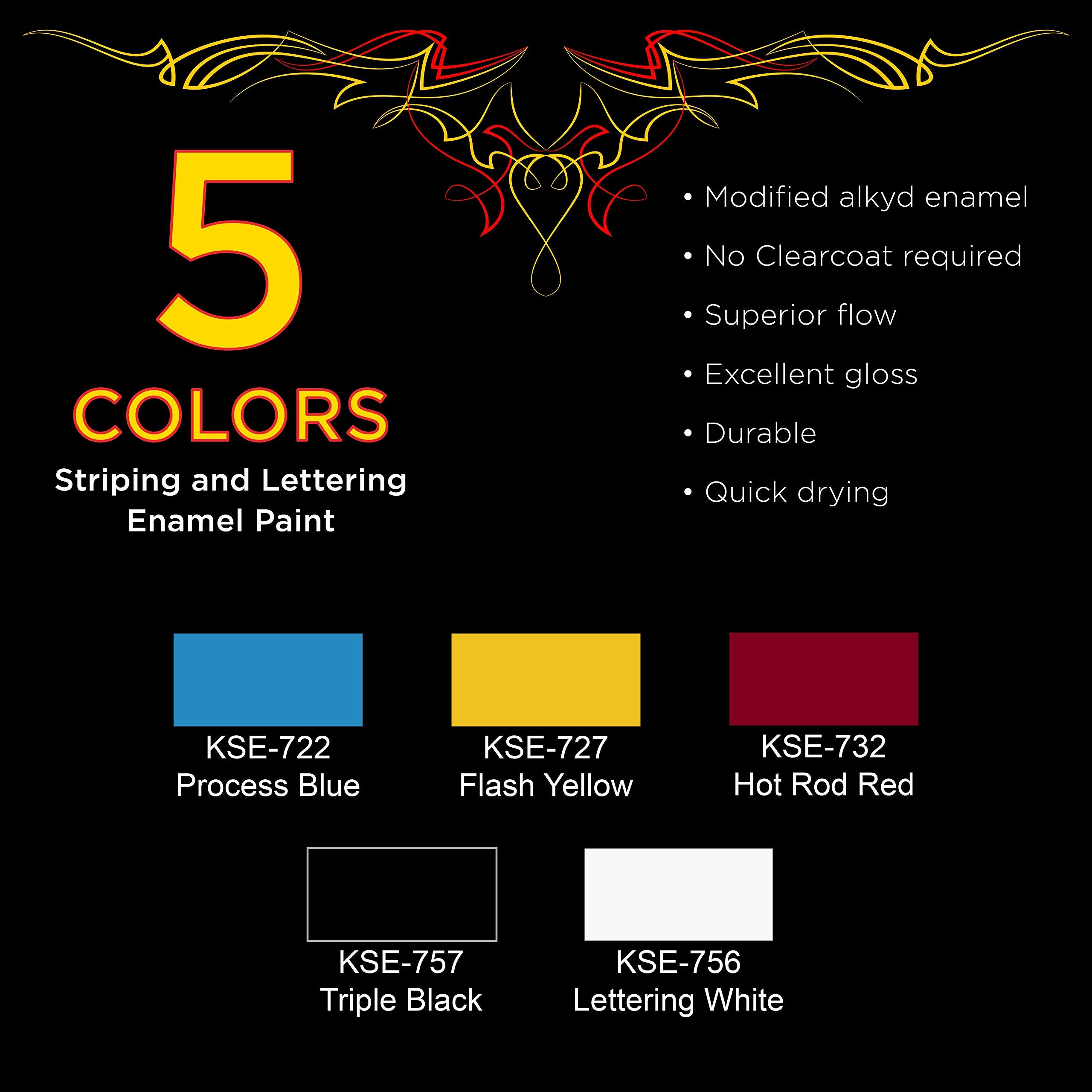 Custom Shop Lettering Enamel/Pinstripe 5 Paint Colors