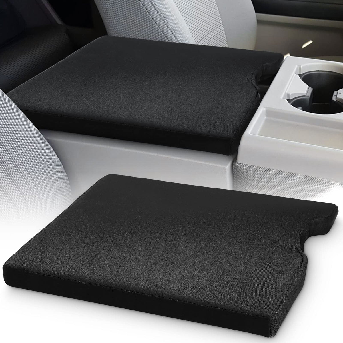 Issyauto Center Console Cover Compatible With 2015-2025 F150, 2017-2025 F250 F350 F450 With 40/20/40 Jump Seat, Neoprene Armrest
