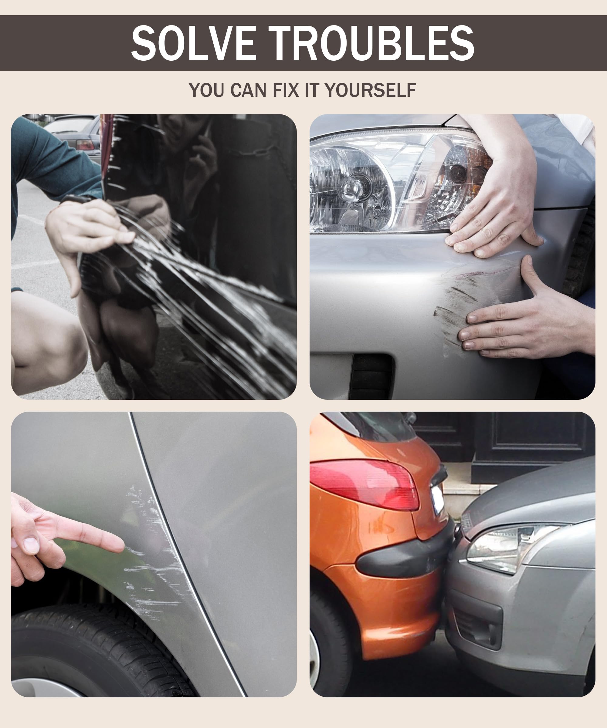 Zlirfy Touch Up Paint Pen,Car Scratch Remover for Deep Scratches,Two-In-One Car Paint Scratch Repair Pen,Car Accessories Car Pai