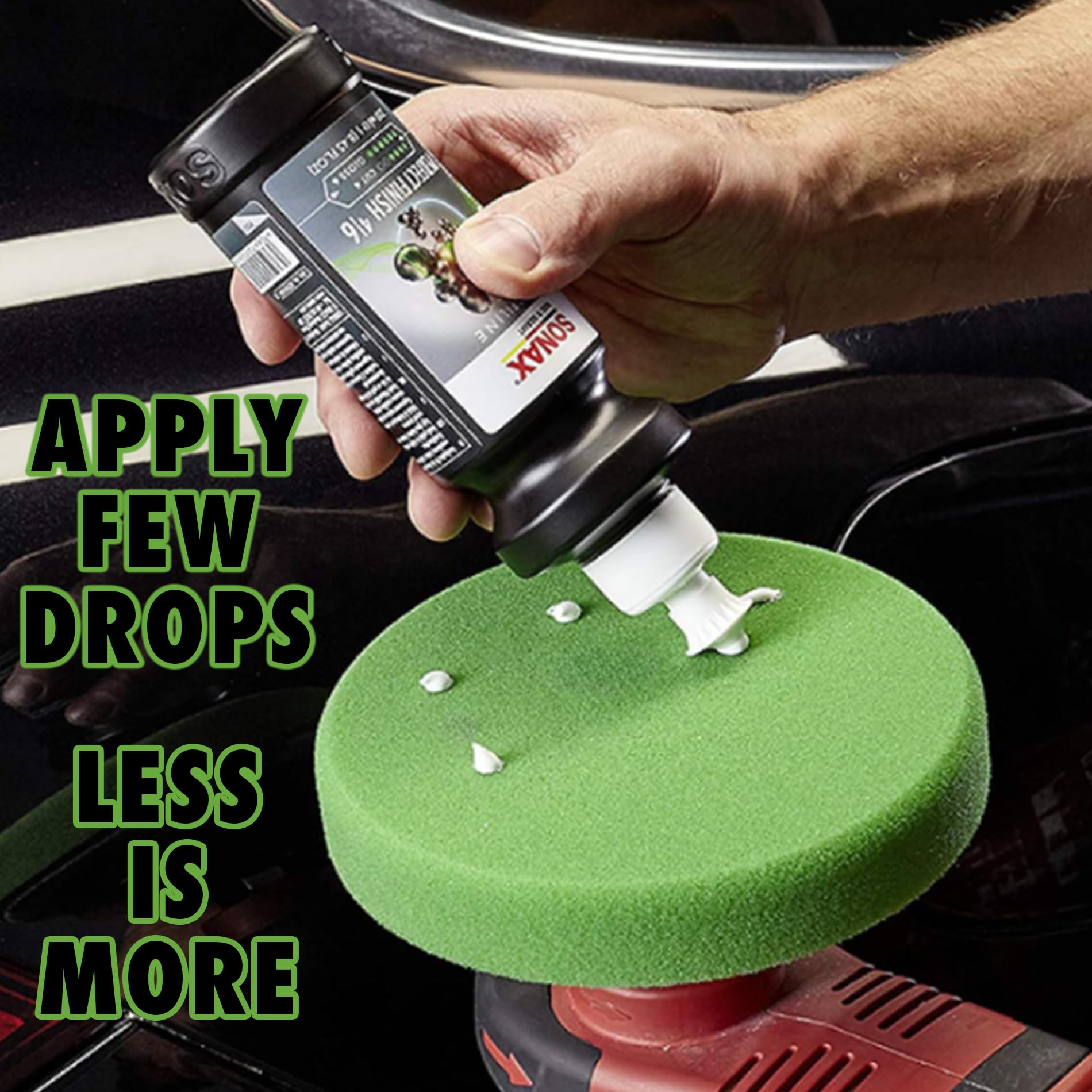 SONAX Perfect Finish 250ml - Scratch & Swirl Remover Polish for Paint Correction, High Gloss Black Paint Polish, No Fillers, 8.45 fl oz